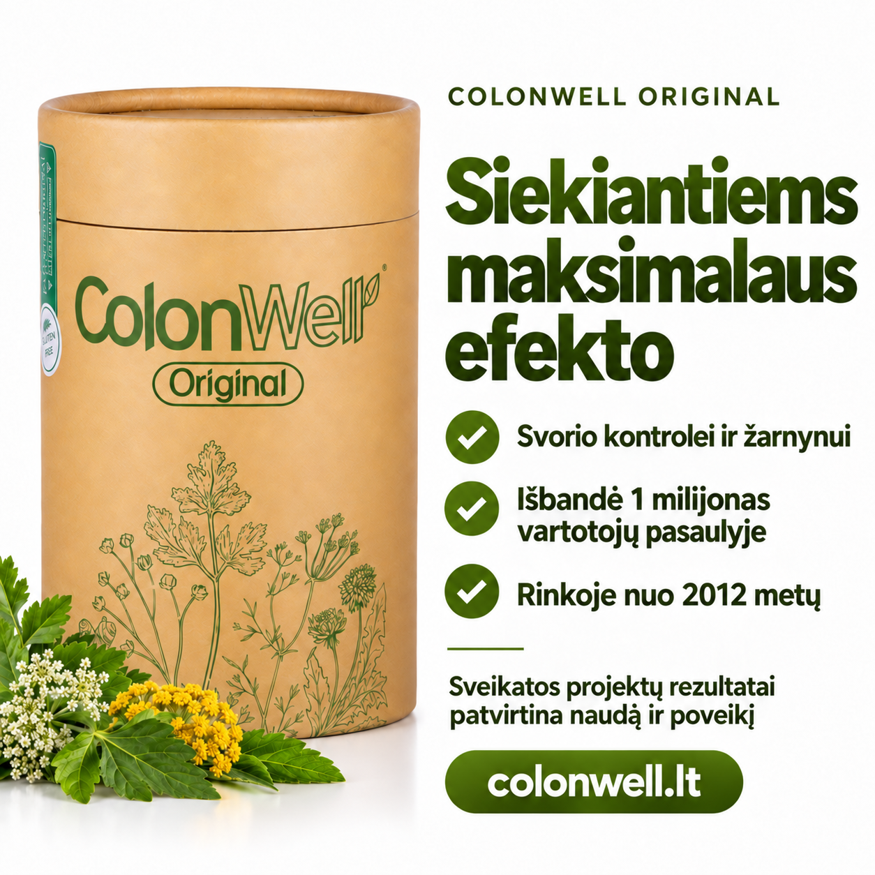 ColonWell Facebook ad: ColonWell pasiūlymai