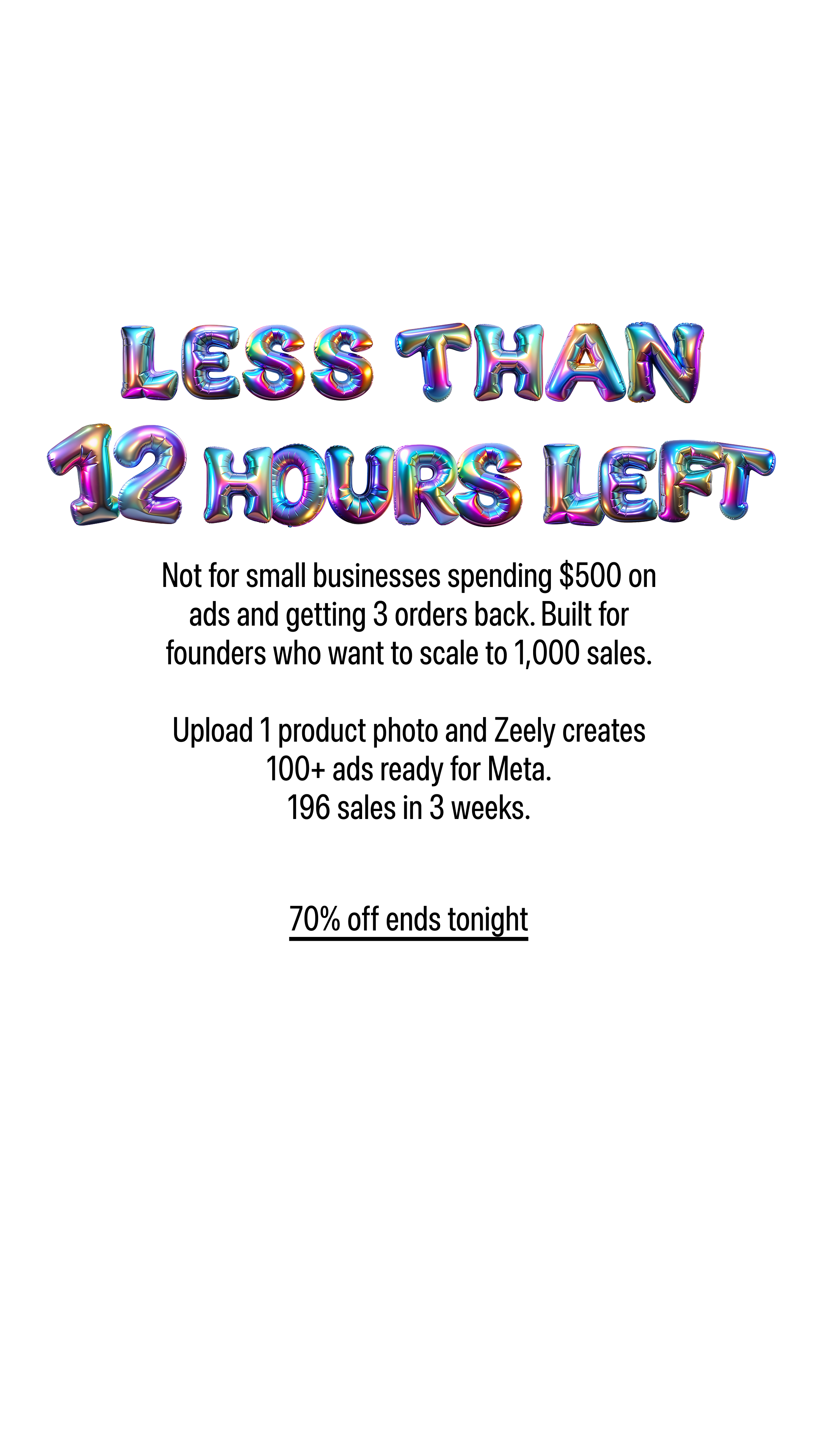 Zeely Facebook ad