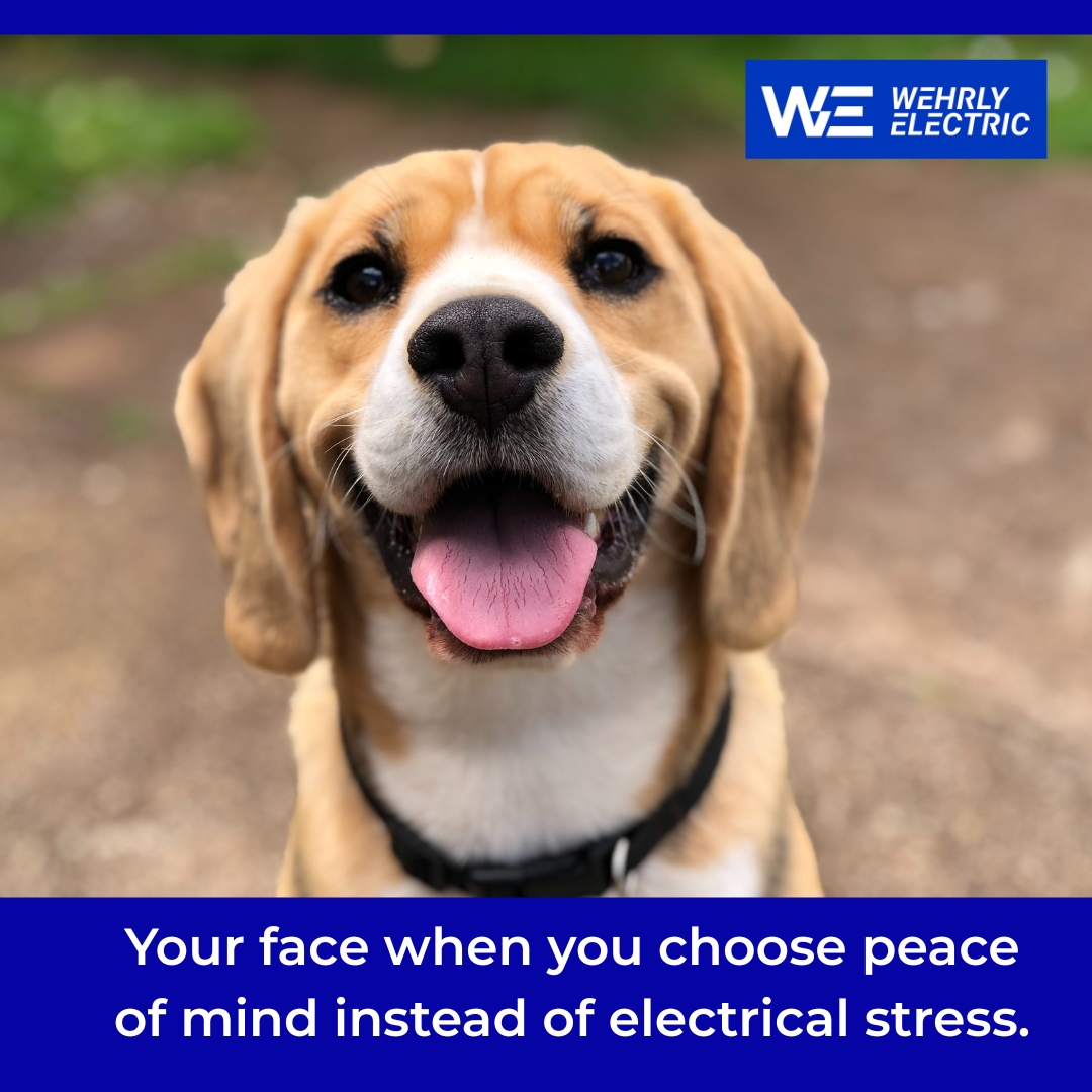 Wehrly Electric Facebook ad: Electrical problems are stressful.