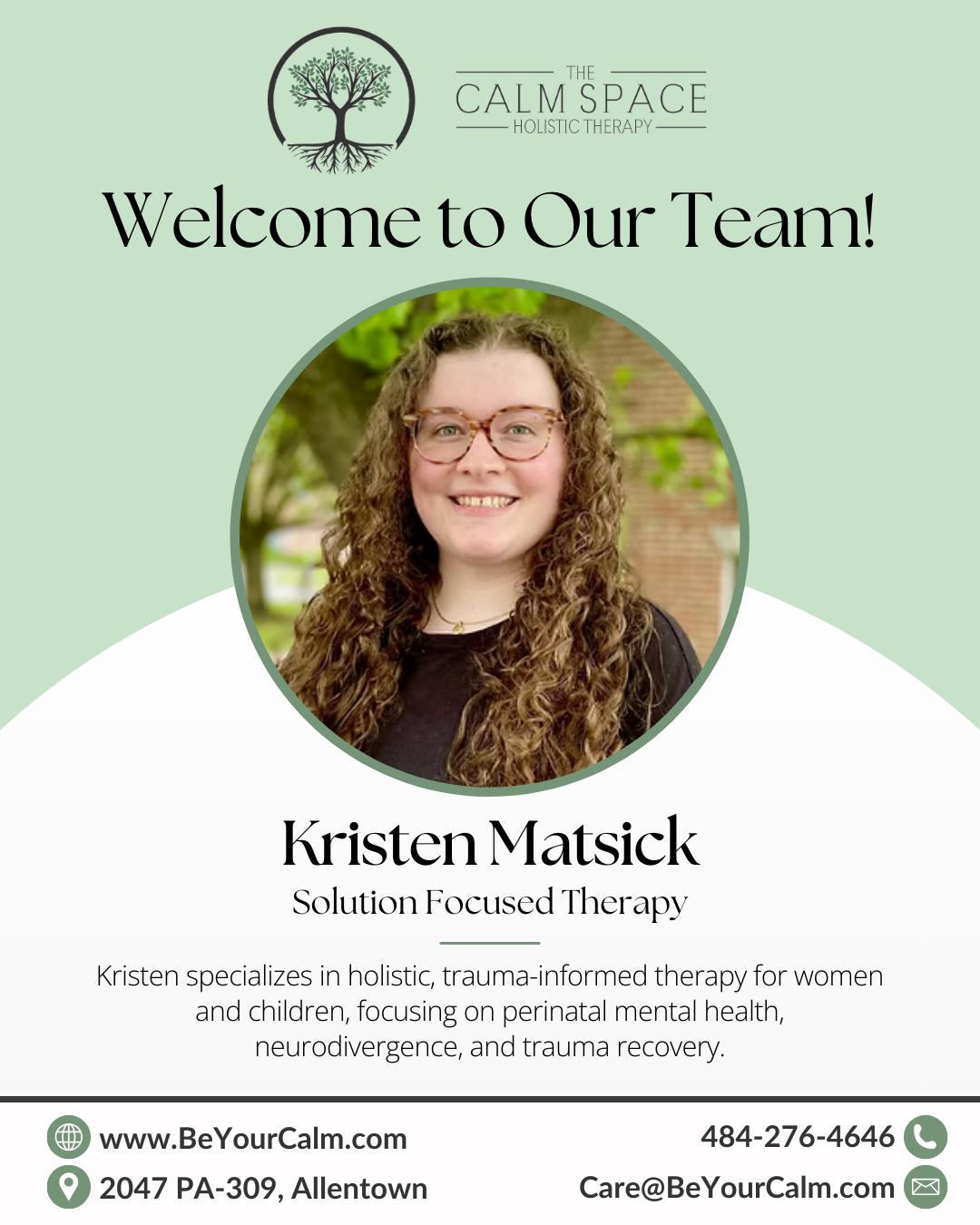 The Calm Space LLC Facebook ad: Welcome, Kristen Matsick!