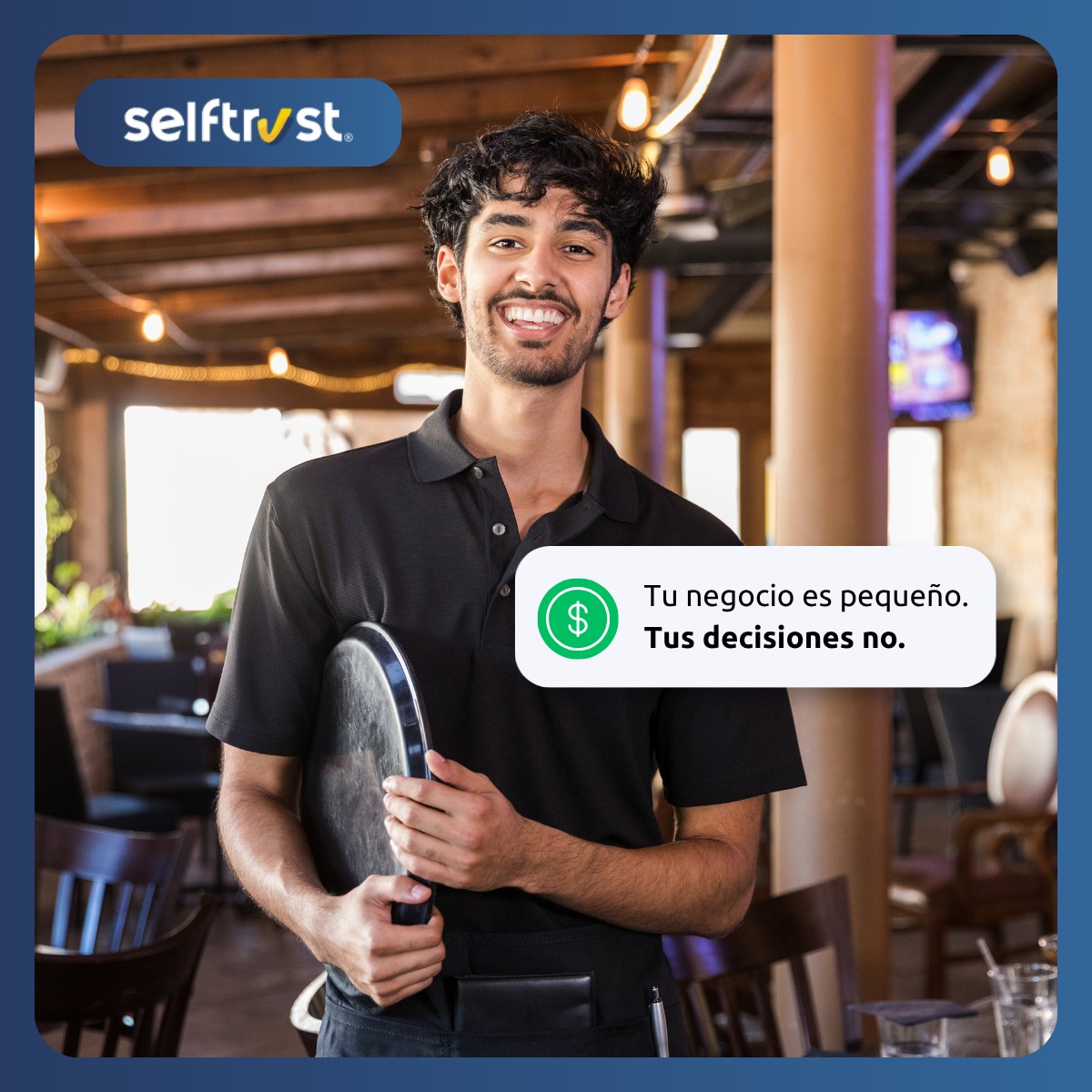 SelfTrust Facebook ad: Contrata sin miedo. Verifica a cada candidato.
