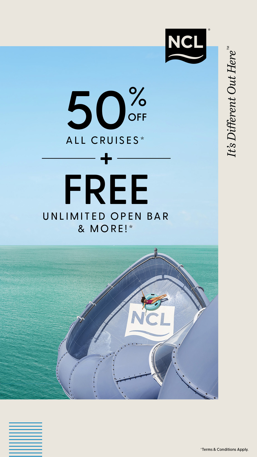 Norwegian Cruise Line Facebook ad