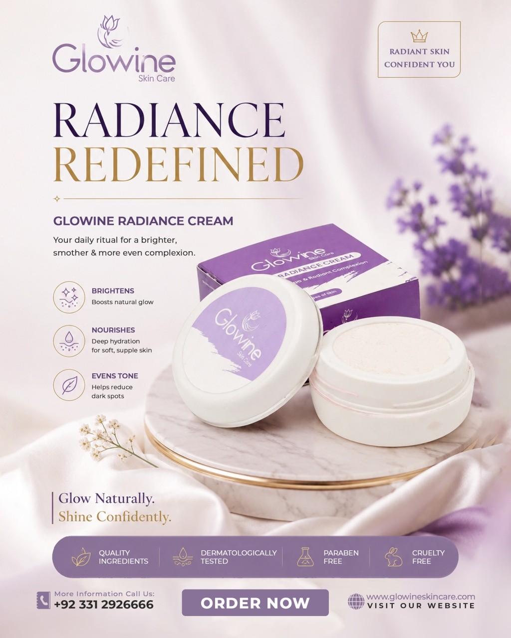 Glowine Skincare Facebook ad