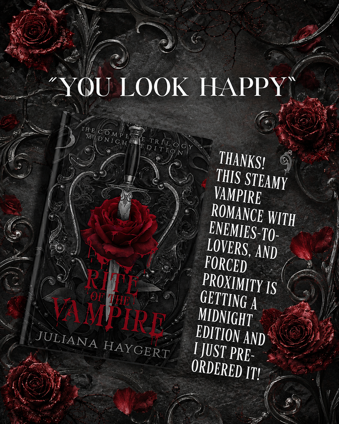 Author Juliana Haygert Facebook ad: Welcome to the Midnight Edition