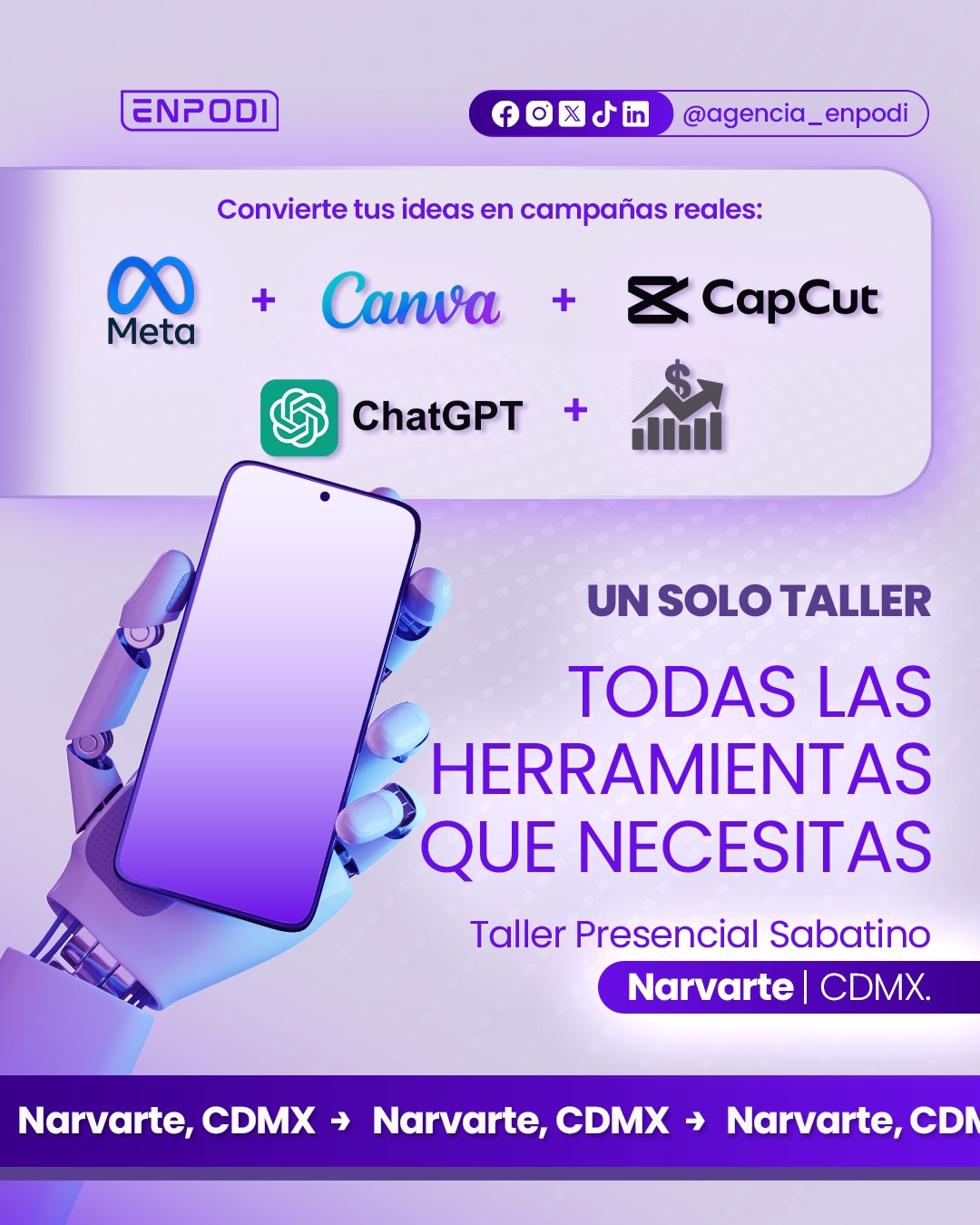 ENPODI Facebook ad: Tu negocio merece crecer, y tú mereces las…