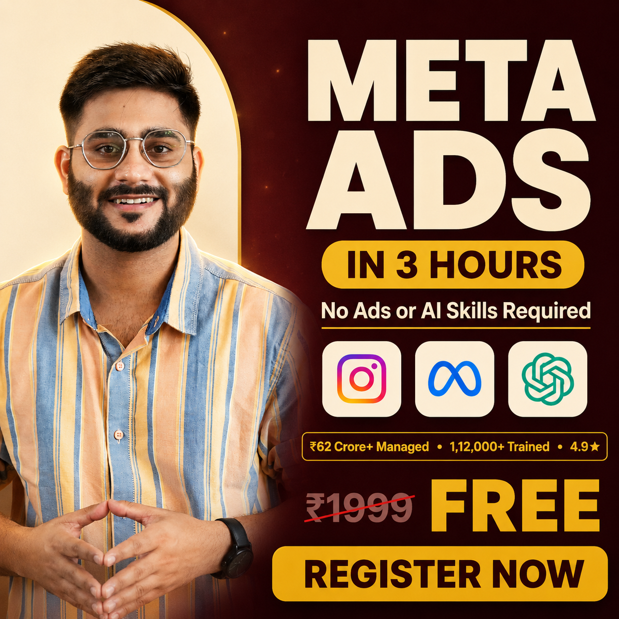 Navin Parmar Facebook ad: Learn Meta Ads + AI Secrets for Profitable Facebook &…
