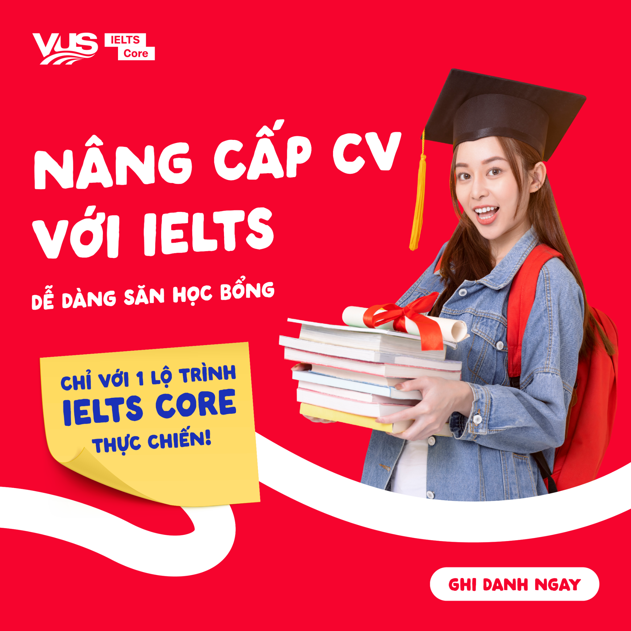 Anh văn Hội Việt Mỹ - VUS Facebook ad: Giữ suất ưu đãi ghi danh