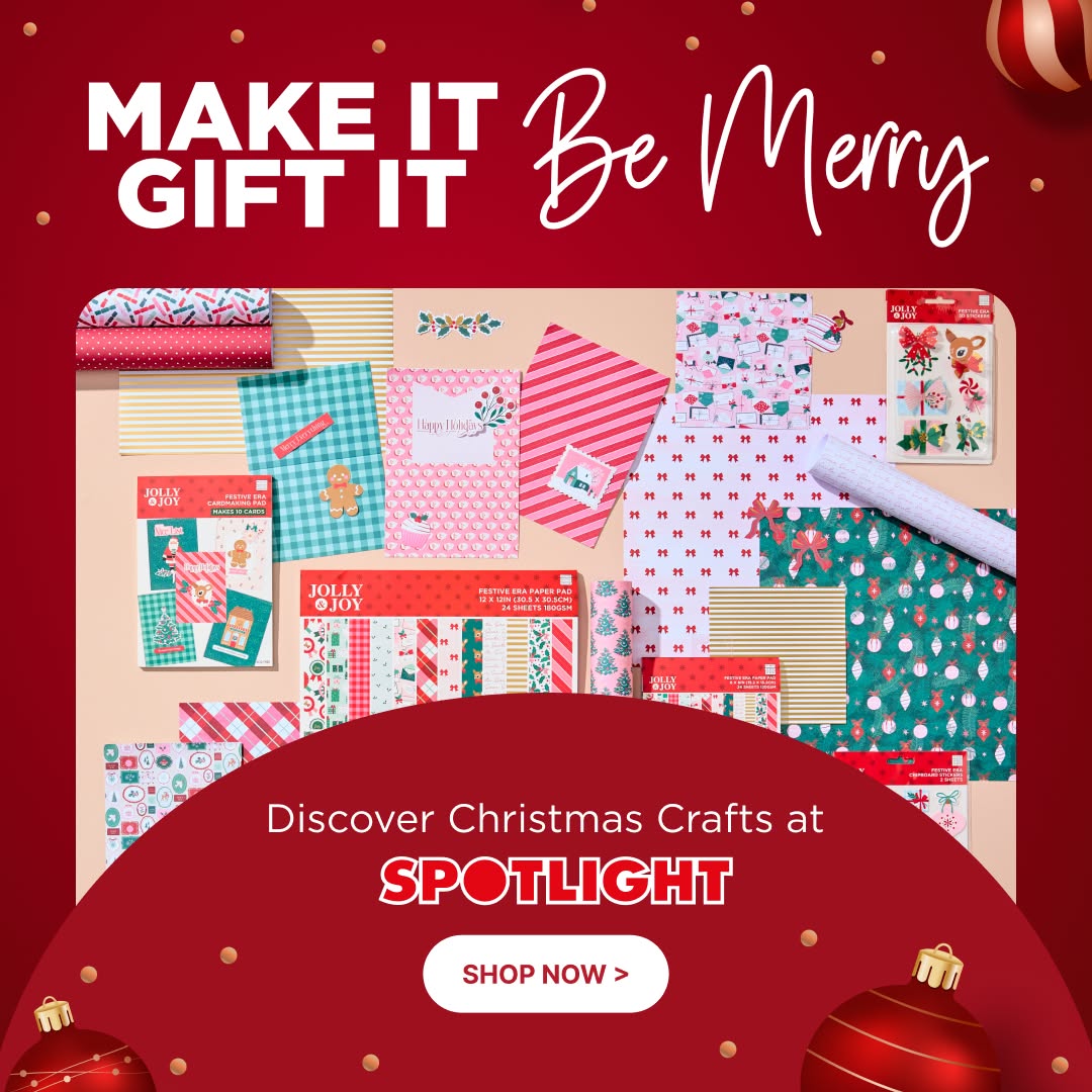 Spotlight Facebook ad: Shop Christmas Craft & Kits at Spotlight