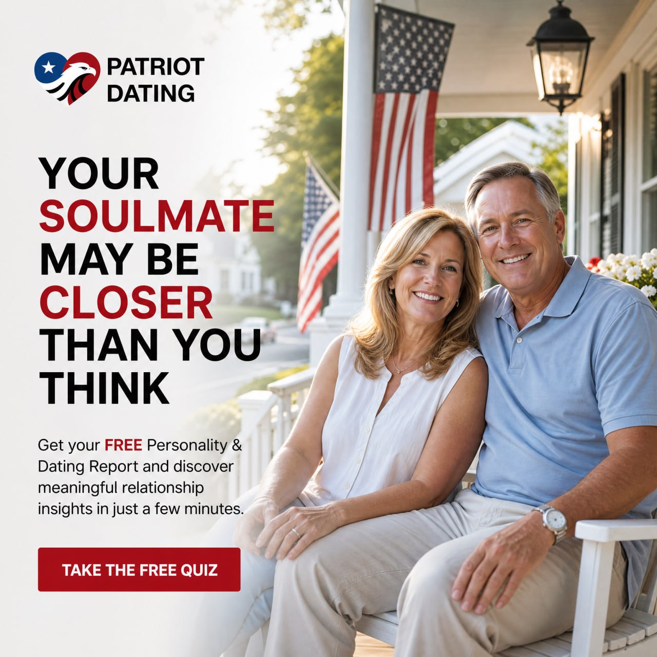 Patriot Merch Facebook ad: Take the FREE Patriot Dating Quiz