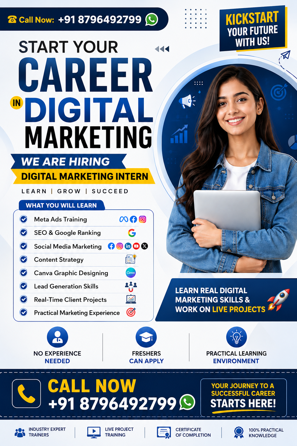 Wework Facebook ad: Digital Marketing Internship | Learn from Live Projects