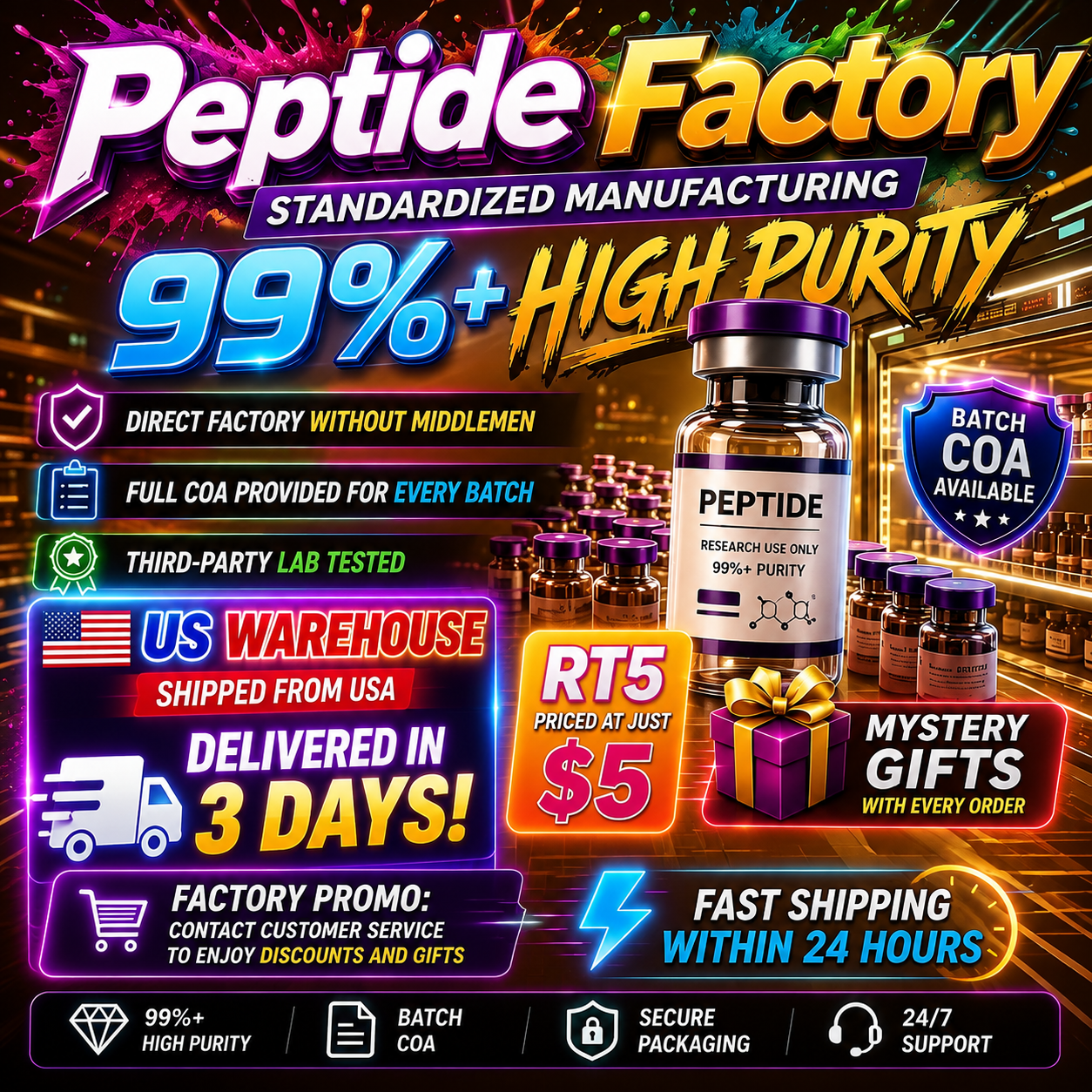 Peptide Factory - US Warehouse Facebook ad: Become Our Distribution Partner | Exclusive Peptide…
