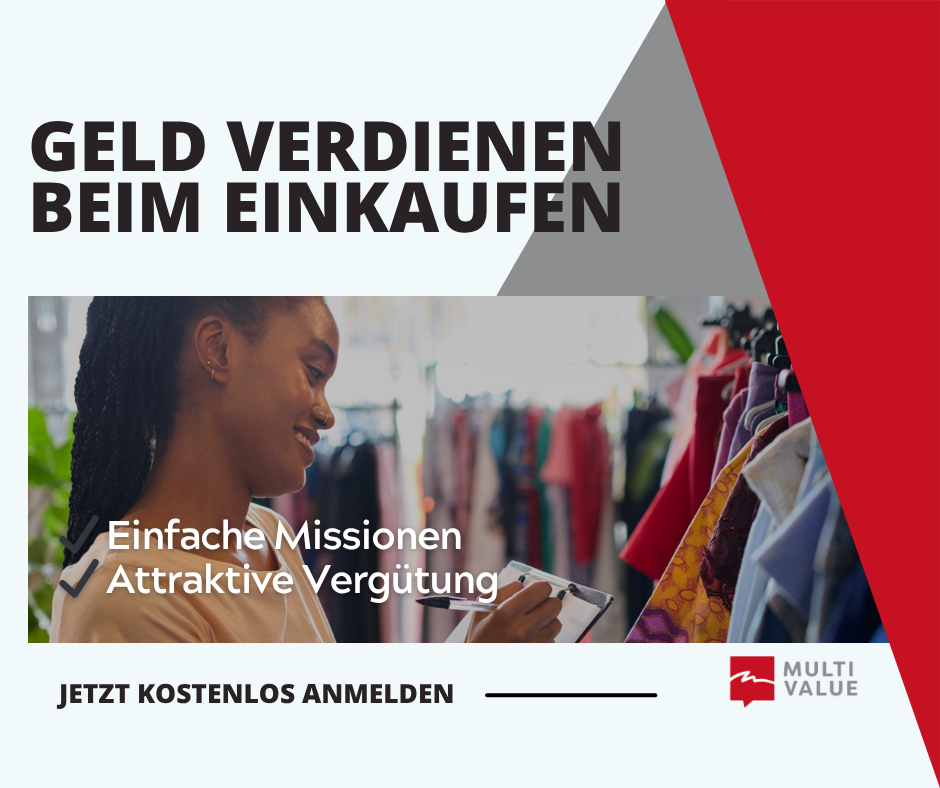 Multi-Value DACH Facebook ad: Mystery Shopper werden