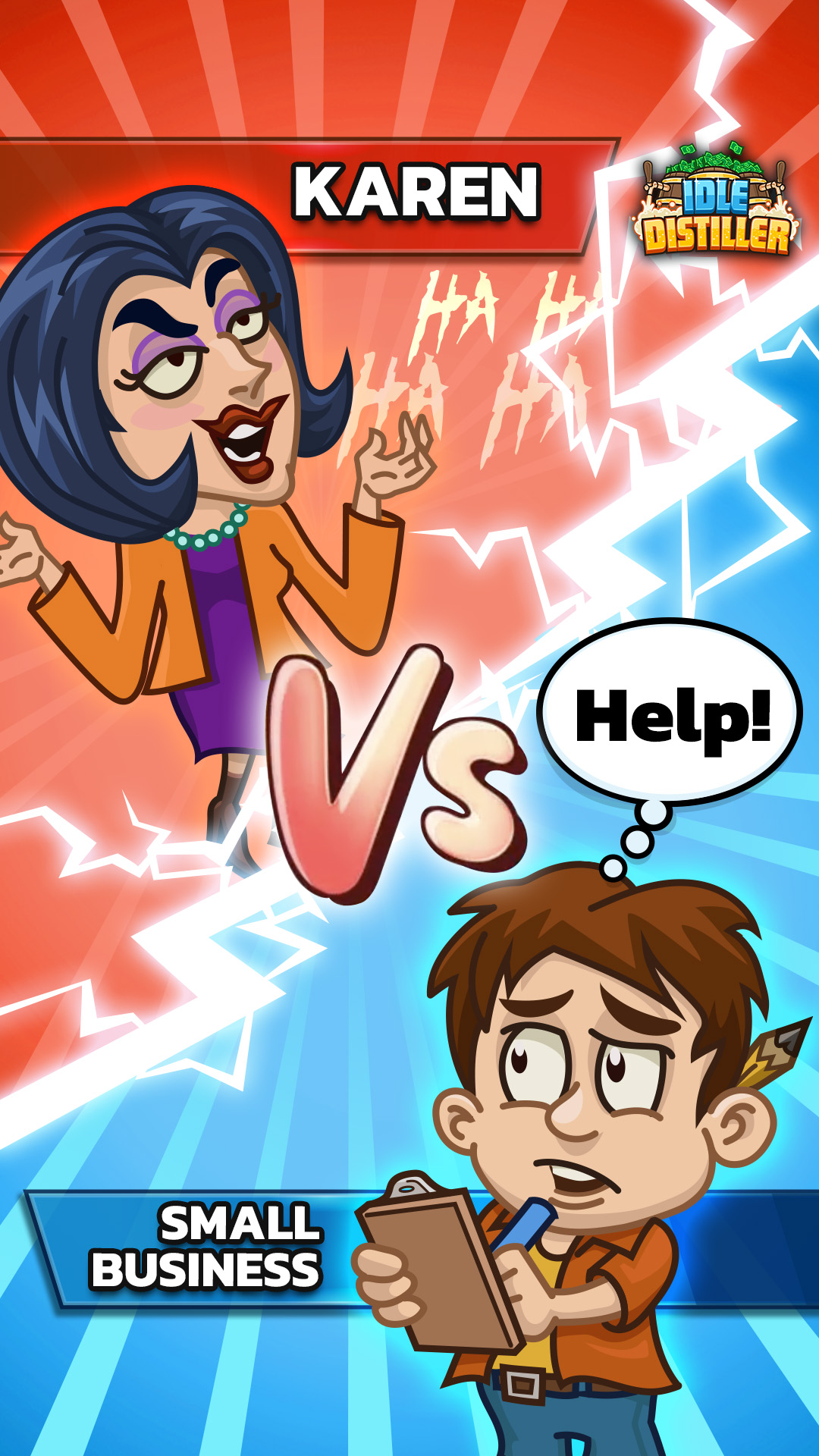 Idle Distiller Tycoon Facebook ad