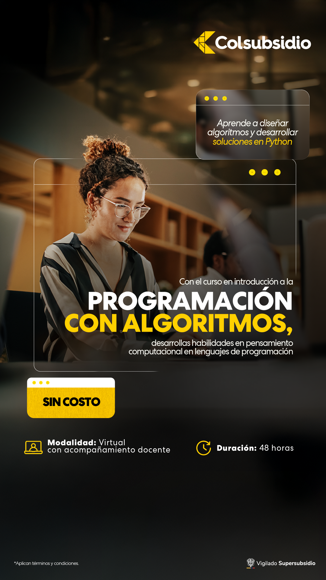 Colsubsidio Facebook ad: Aprende programación