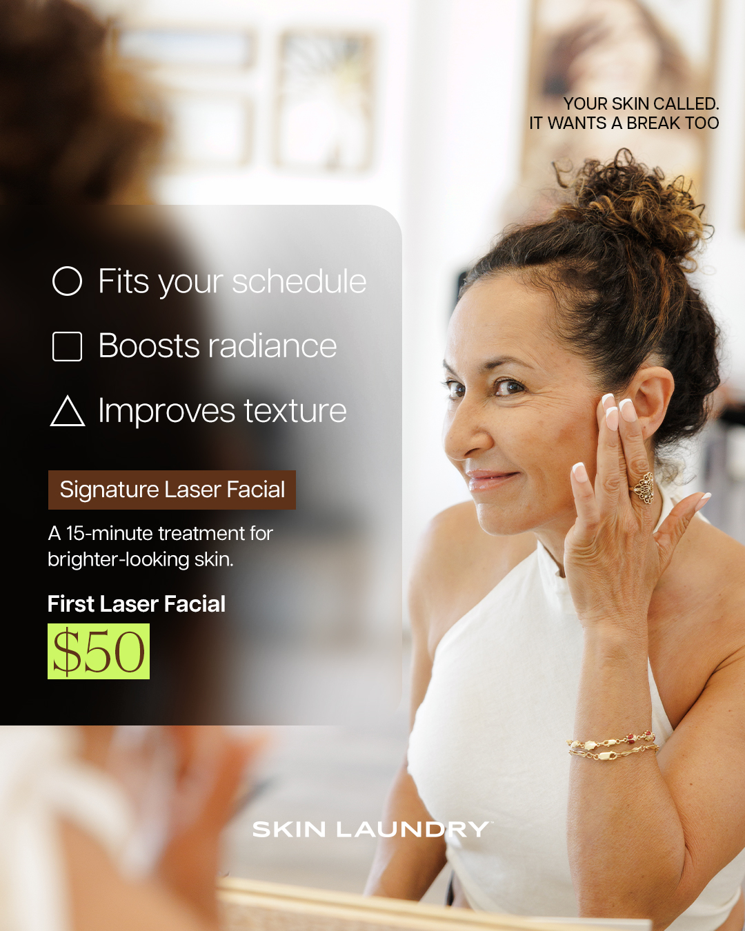 Skin Laundry Facebook ad