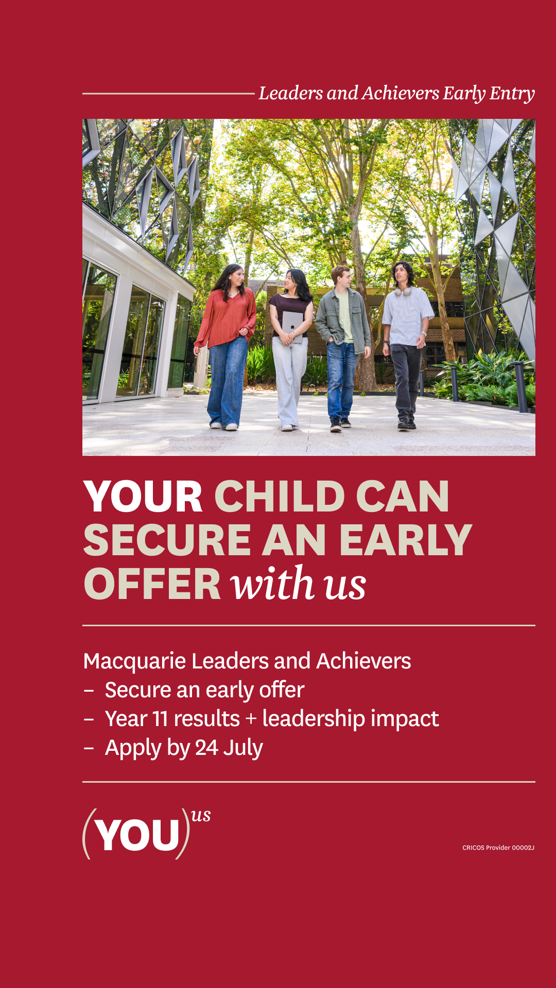 Macquarie University Facebook ad from May 31, 2026