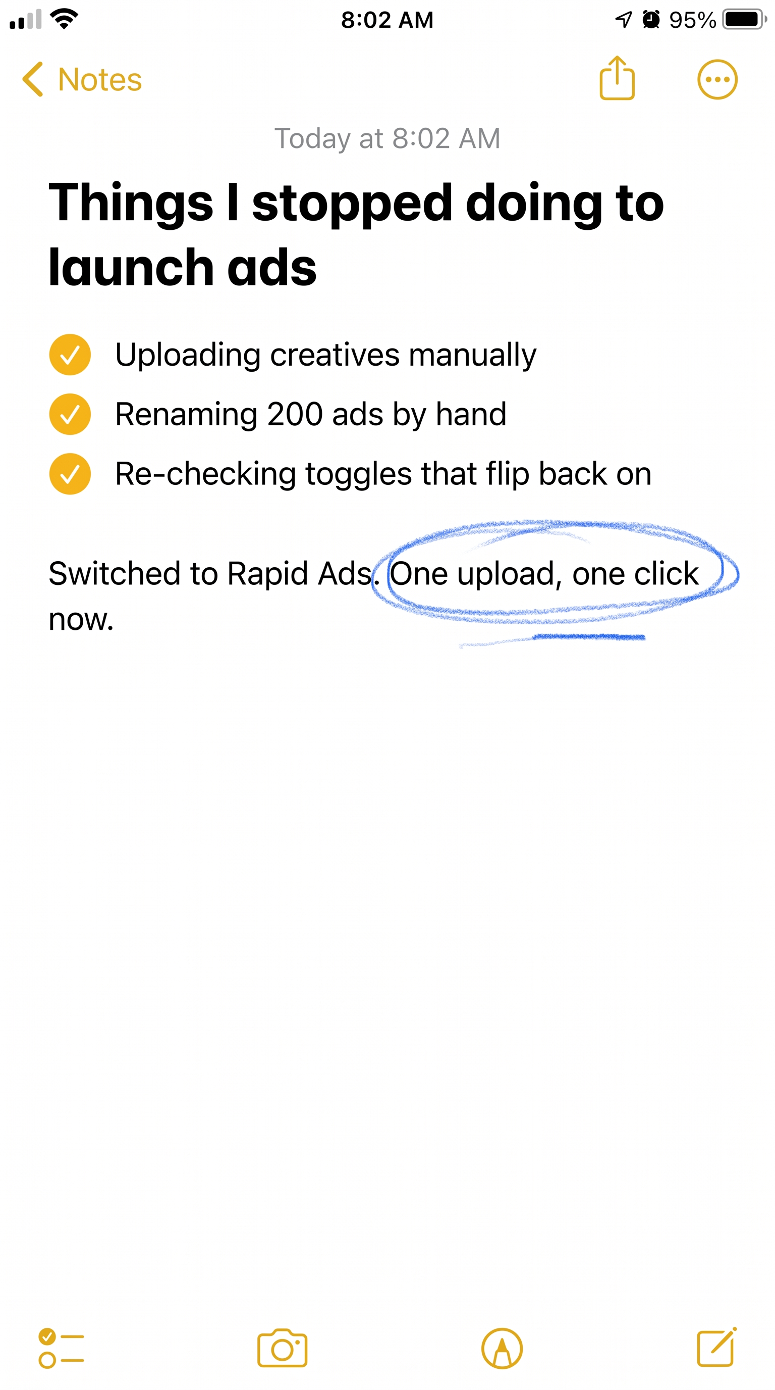 Rapid Ads Facebook ad