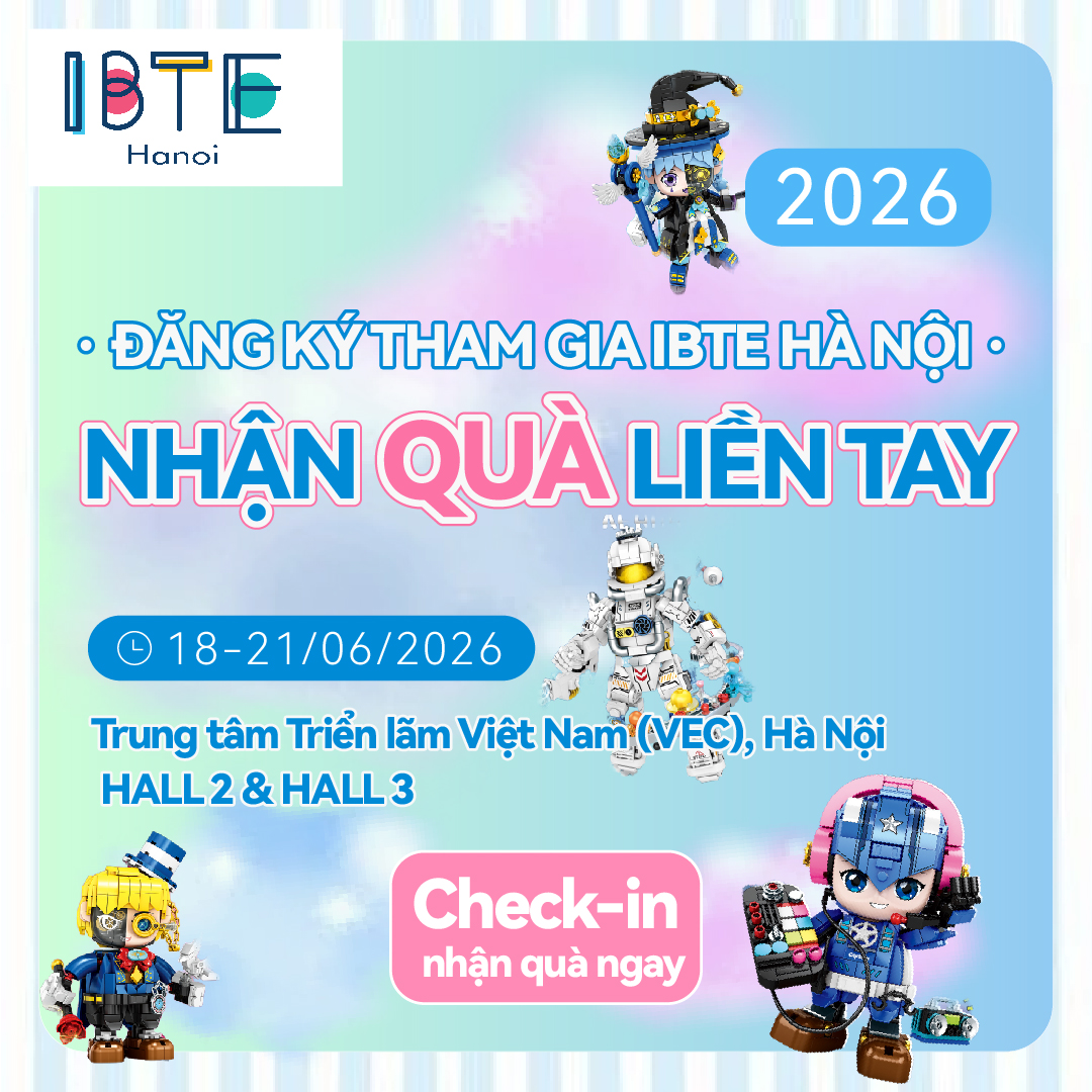 IBTE - Triển lãm Quốc tế Sản phẩm & Đồ chơi Trẻ em Việt Nam Facebook ad from May 8, 2026