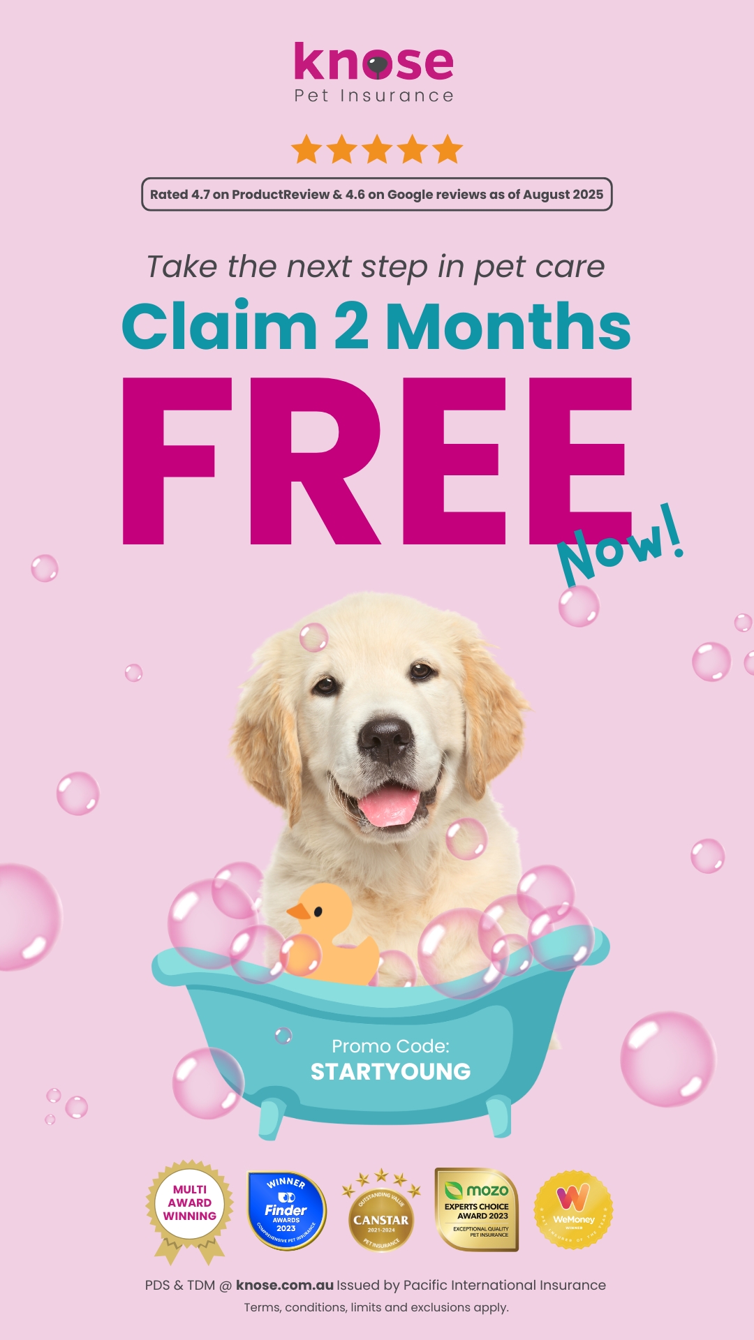 Knose Pet Insurance Facebook ad from Feb 25, 2026