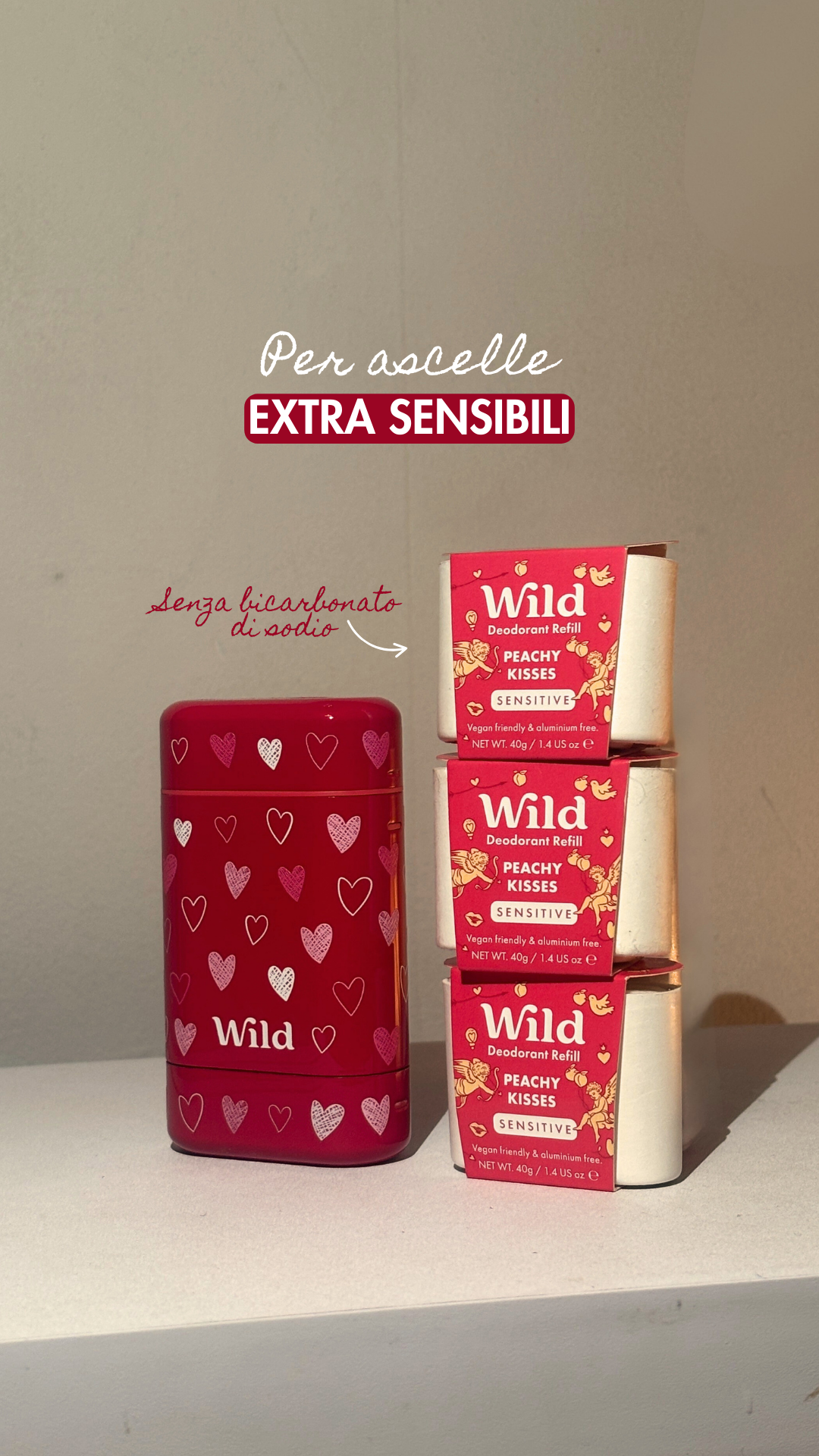 Wild Facebook ad: Freschezza che dura tutto il giorno e protezione 24h, Baci…