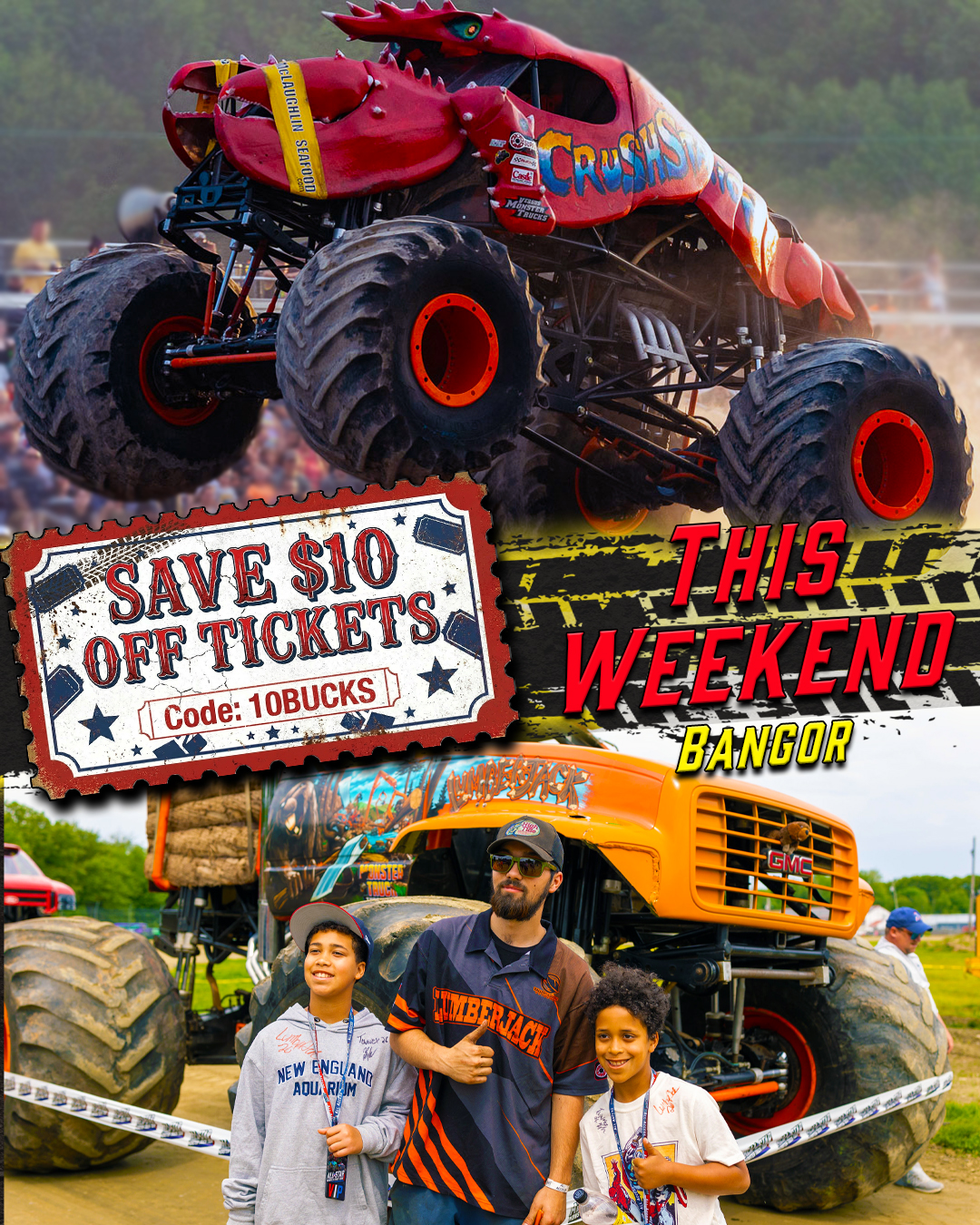 All Star Monster Truck Tour Facebook ad