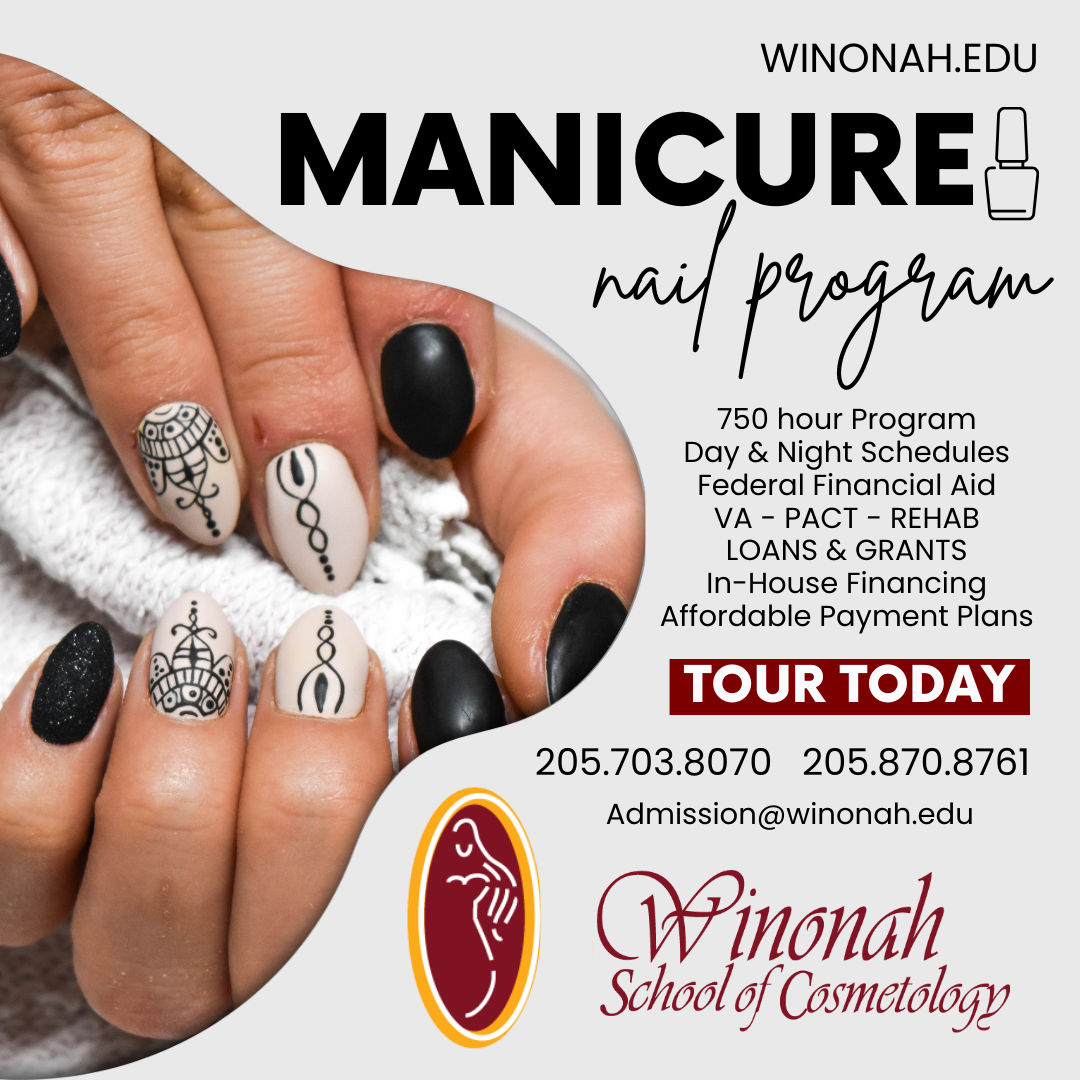 Winonah School Of Cosmetology Facebook ad from May 16, 2026