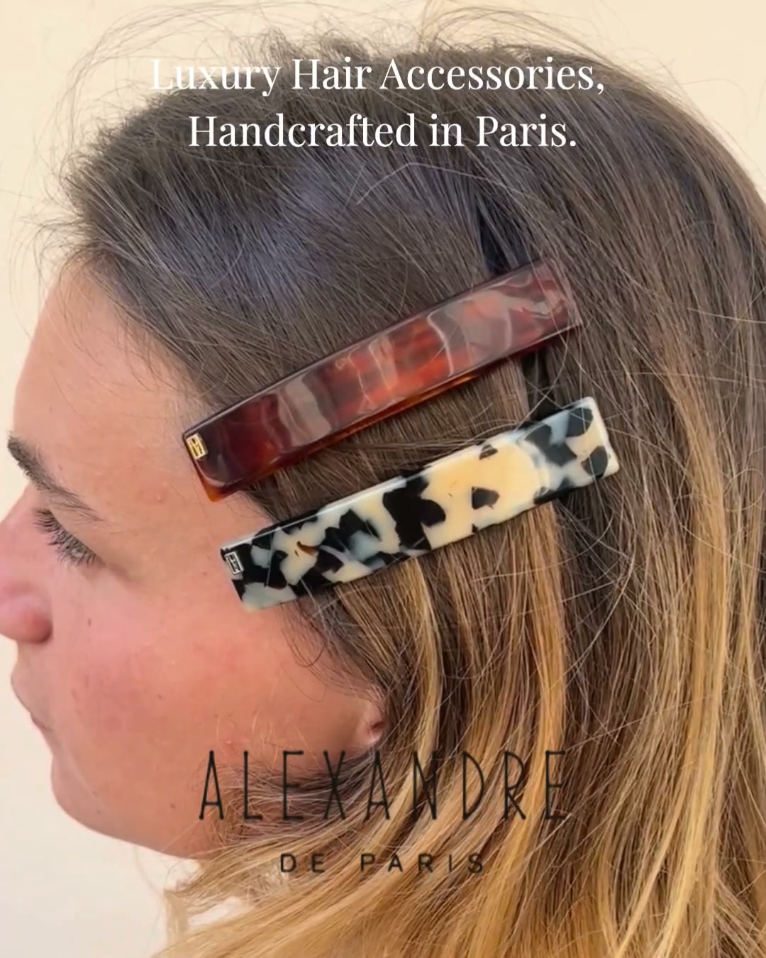 Transatlantic Jewels Facebook ad: Tuileries Acetate Barette