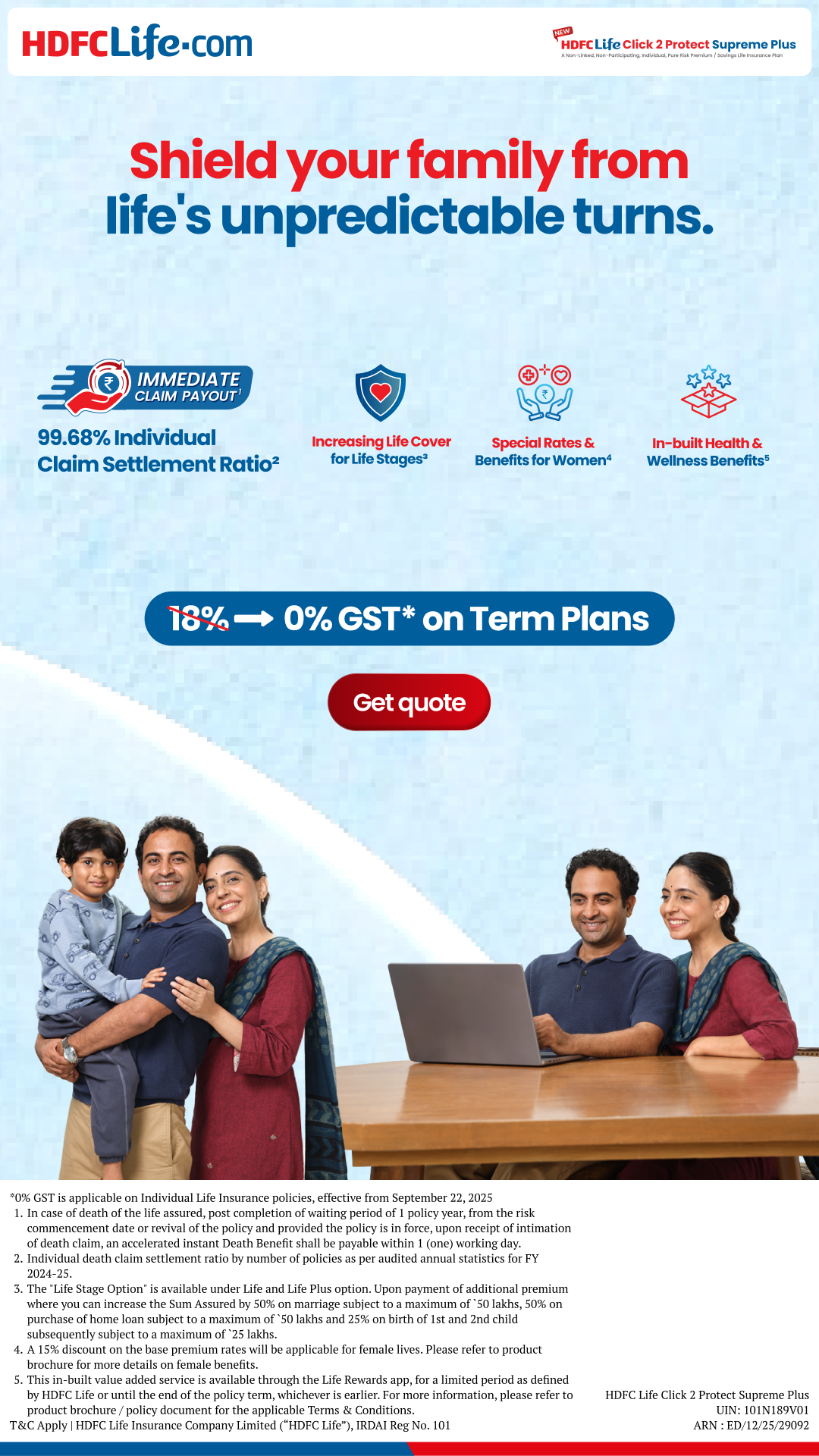 HDFC Life Facebook ad