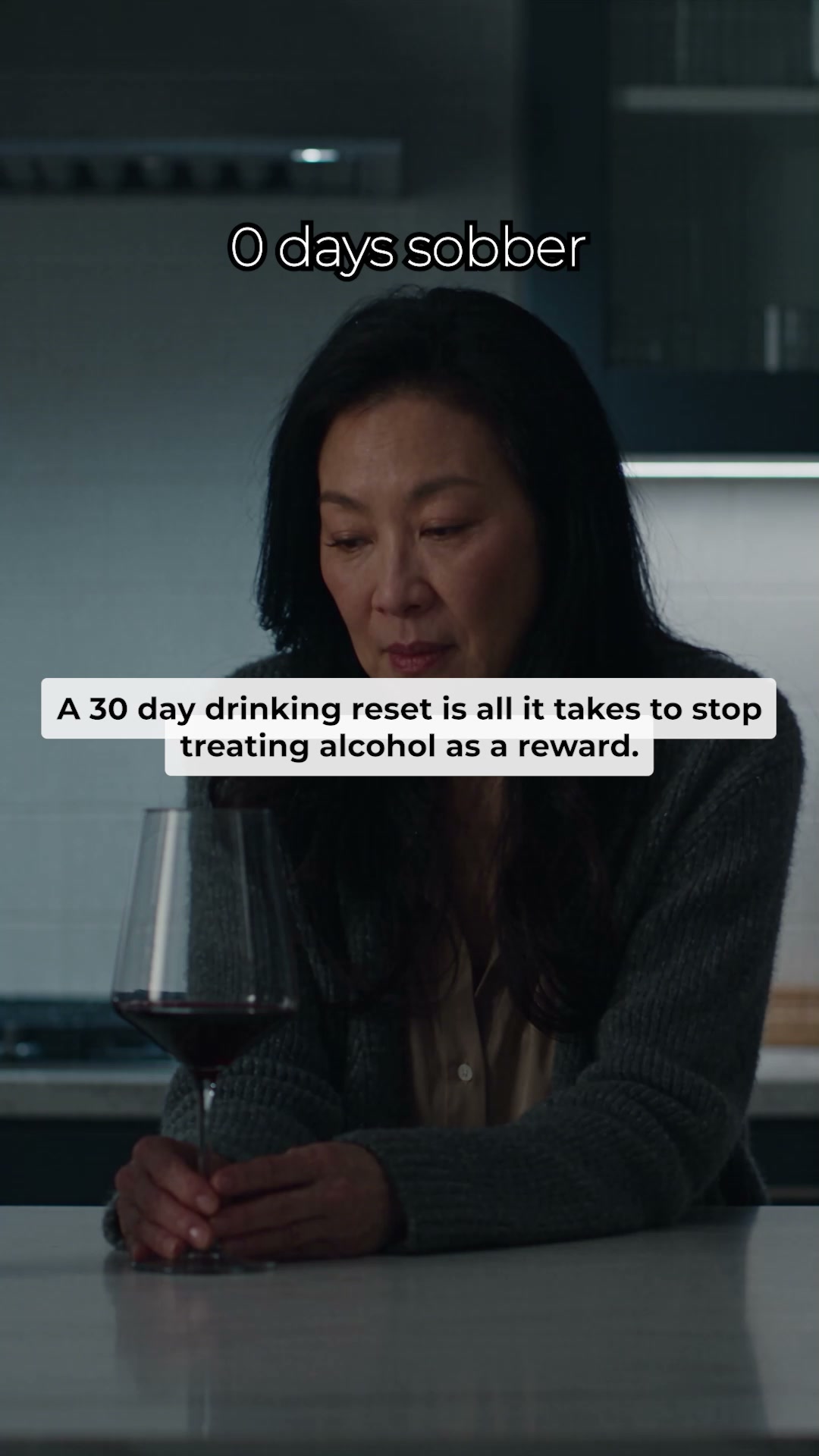 Mindful Drinking Community Facebook ad: 82% less alcohol in 30 days