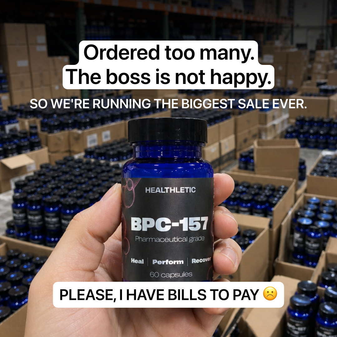 Healthletic Body Protecting Compound Facebook ad: Get Clinic-Grade Recovery Now! | Up to 45% OFF