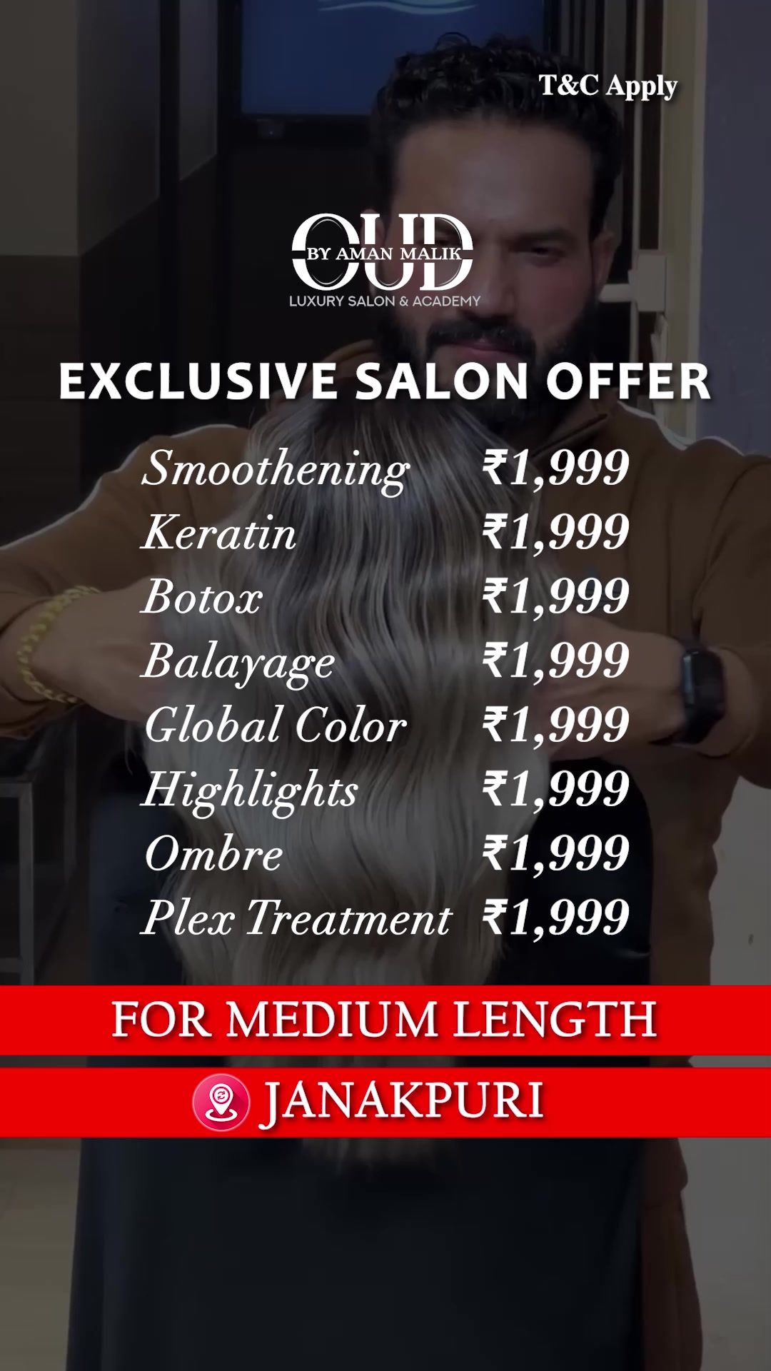 OUD Luxury Salon by Aman Malik Facebook ad: Book Your Slot Now