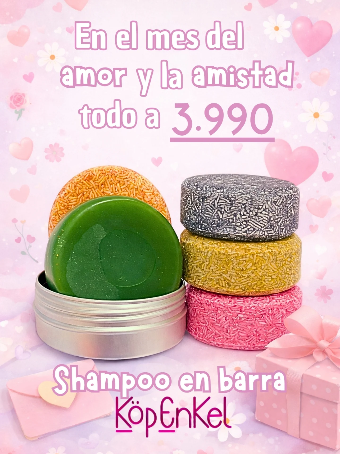 KopenkelChile Facebook ad: Kopenkel, Shampoo Bar