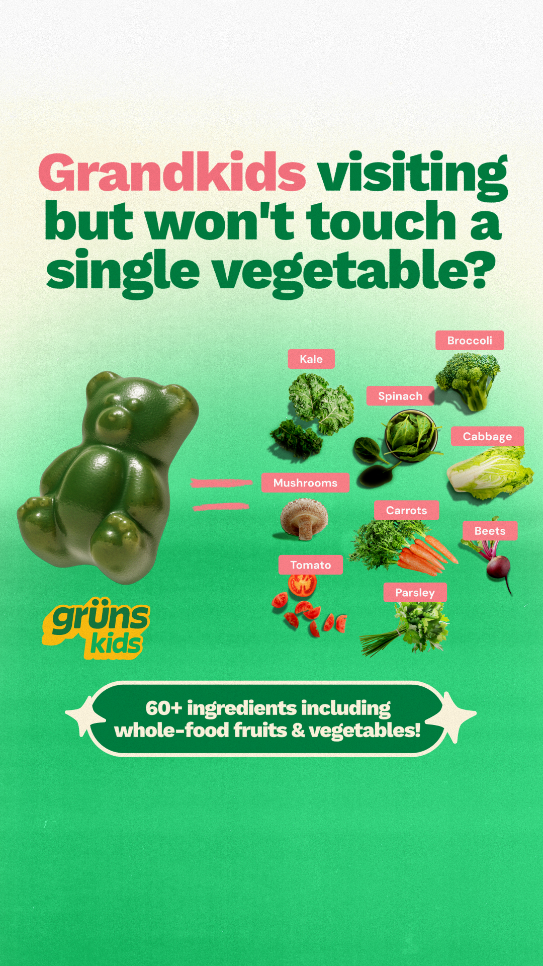 Grüns Kids Facebook ad