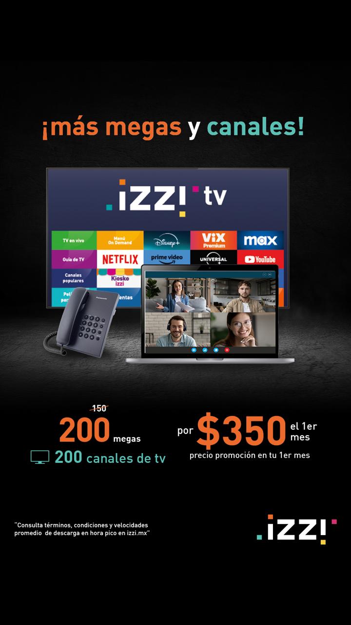 Internet y televisión izzi Facebook ad from Nov 5, 2025