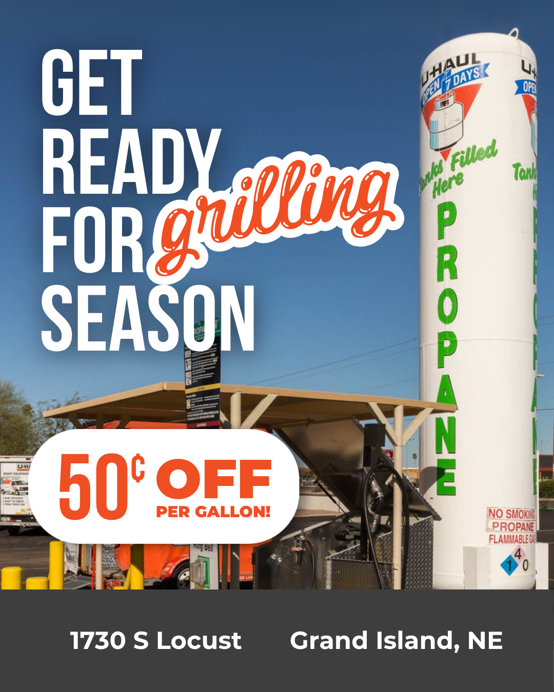 U-Haul Propane Facebook ad: Get 50 Cents Off Per Gallon of Propane!