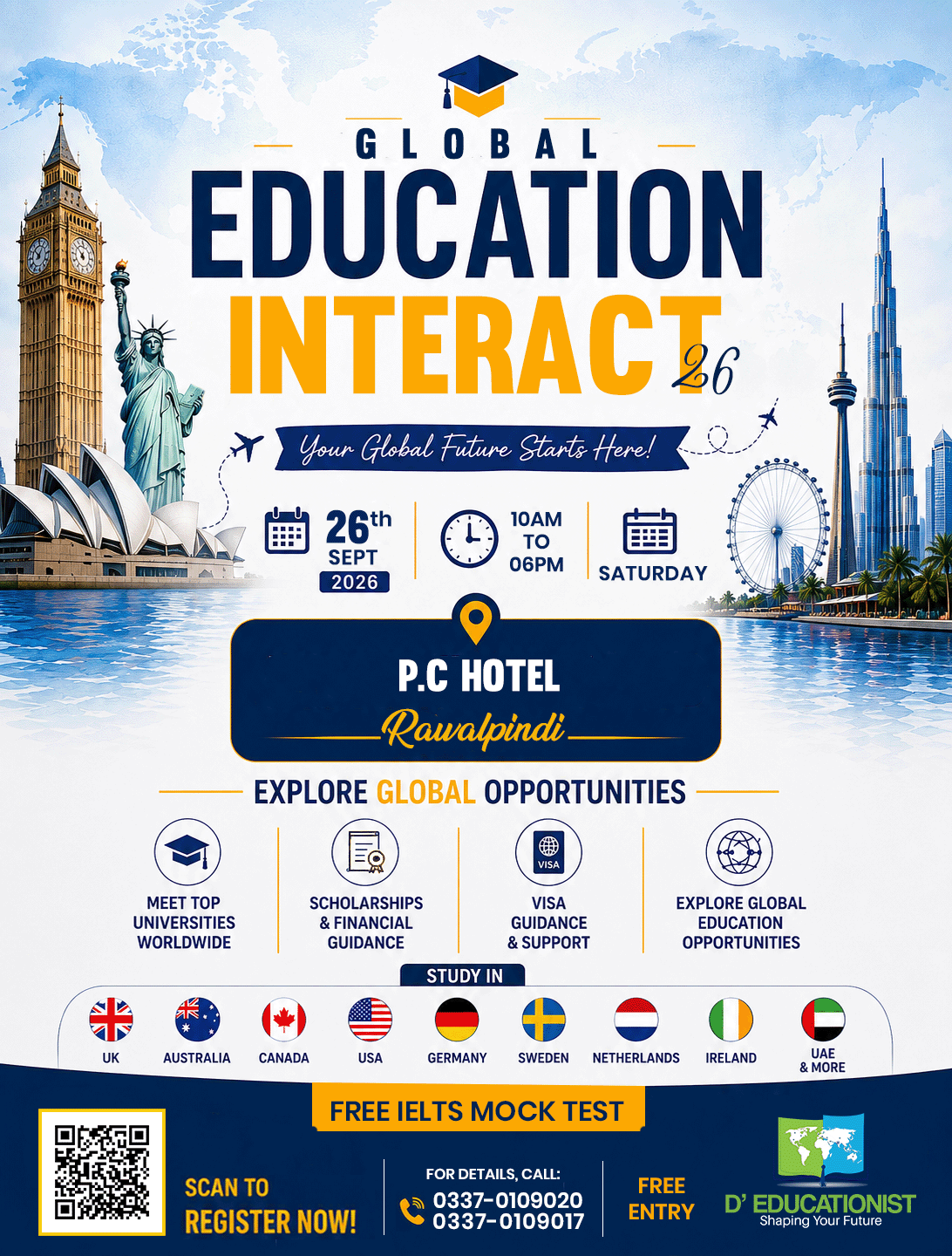 D' Educationist Facebook ad: Global Education Interact ’26, FREE Entry!