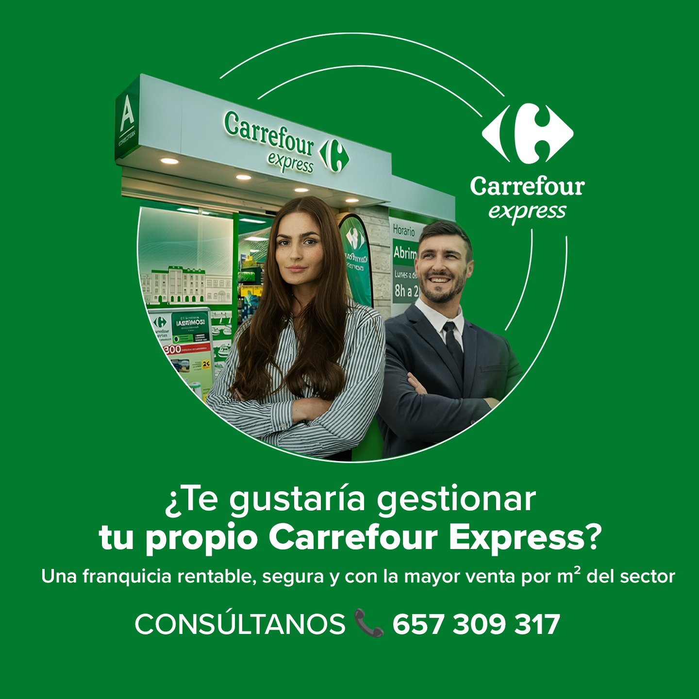 Carrefour Facebook ad: Emprende-Carrefour Express