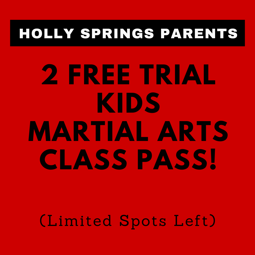 Power Martial Arts Holly Springs NC Facebook ad: Want FREE Two Kids Martial Arts Trial Class Pass?