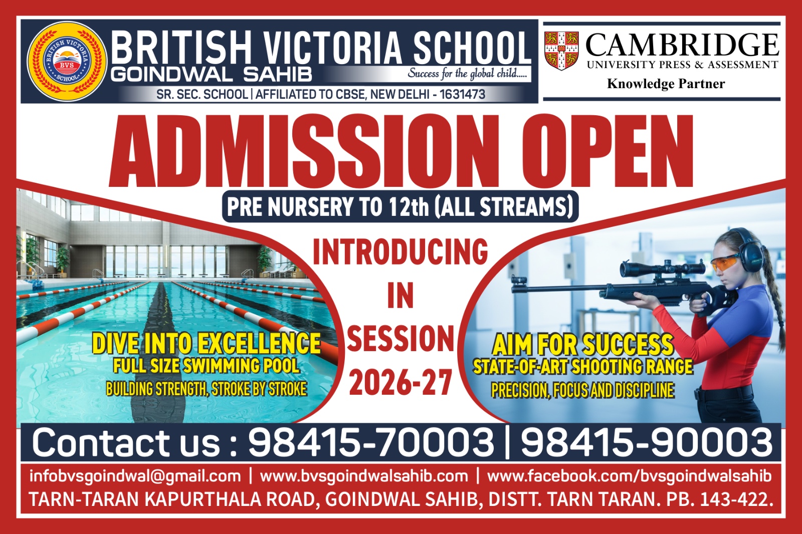 British Victoria School Goindwal Sahib Facebook ad: Chat with us