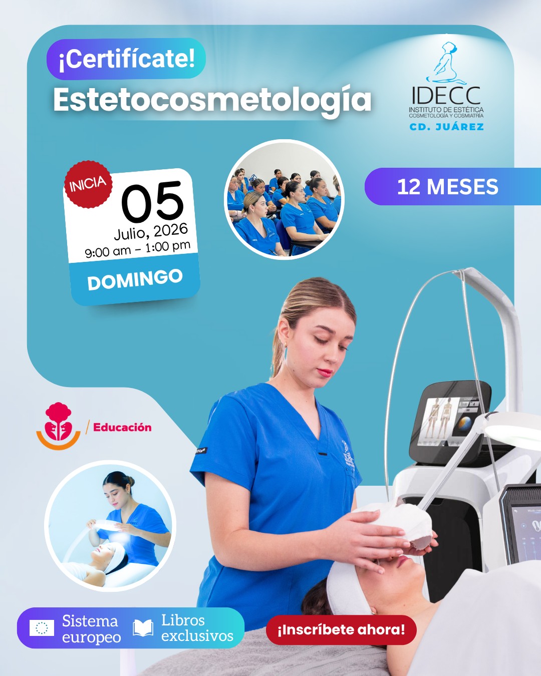 IDECC - Ciudad Juárez Facebook ad: ¡ESTUDIA LOS DOMINGOS Y TRANSFORMA TU FUTURO!