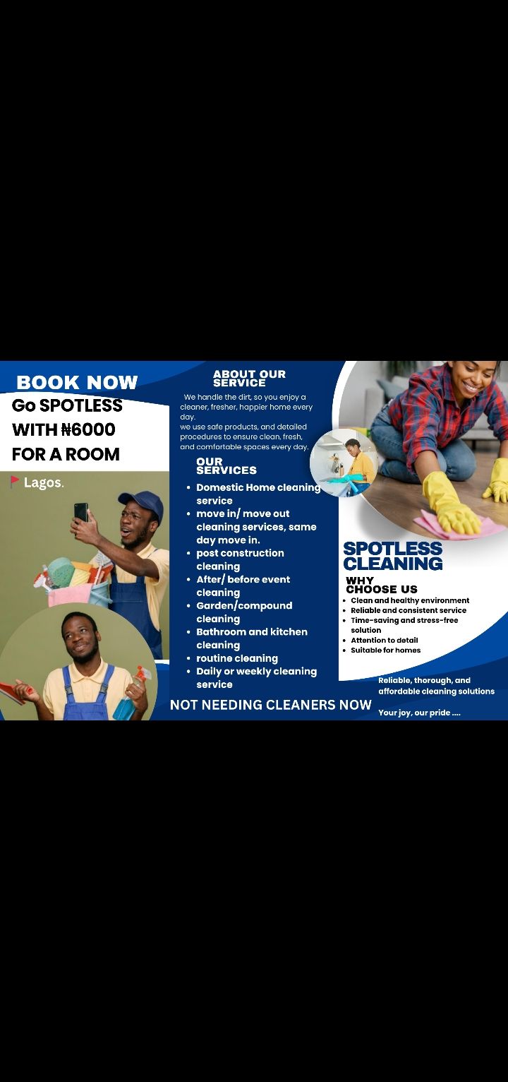 spotles domestic cleaning services home Facebook ad: A new week, month ending, Sallah on the…