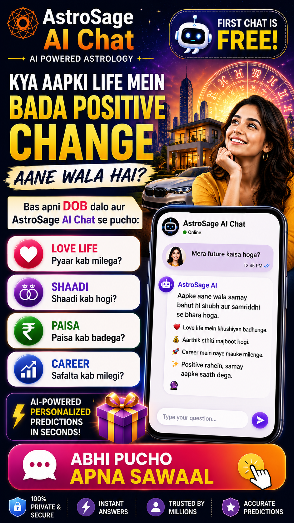 AstroSage AI Facebook ad