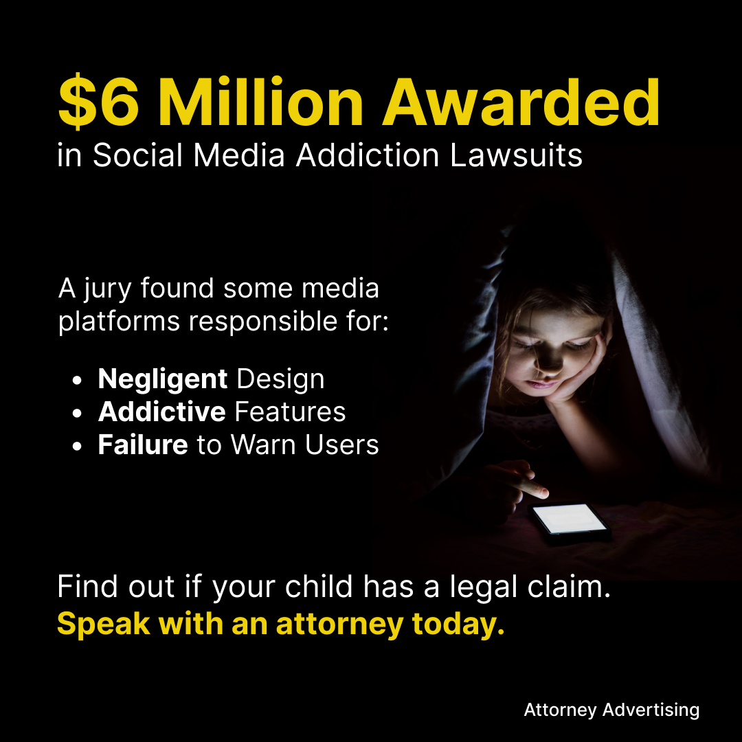 TikTok Addiction Lawyers Facebook ad: Children’s TikTok Harm Lawsuit