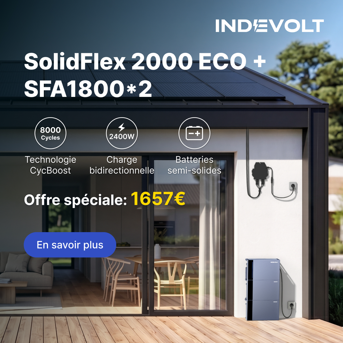 Indevolt France Facebook ad: Indevolt SolidFlex 2000 ECO