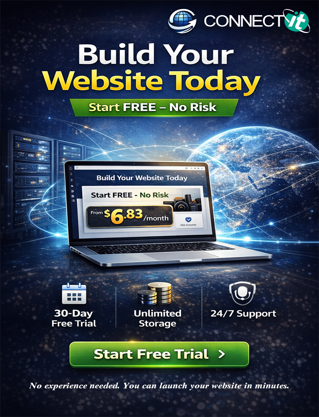 Connect-IT Facebook ad: Build Your Website Today