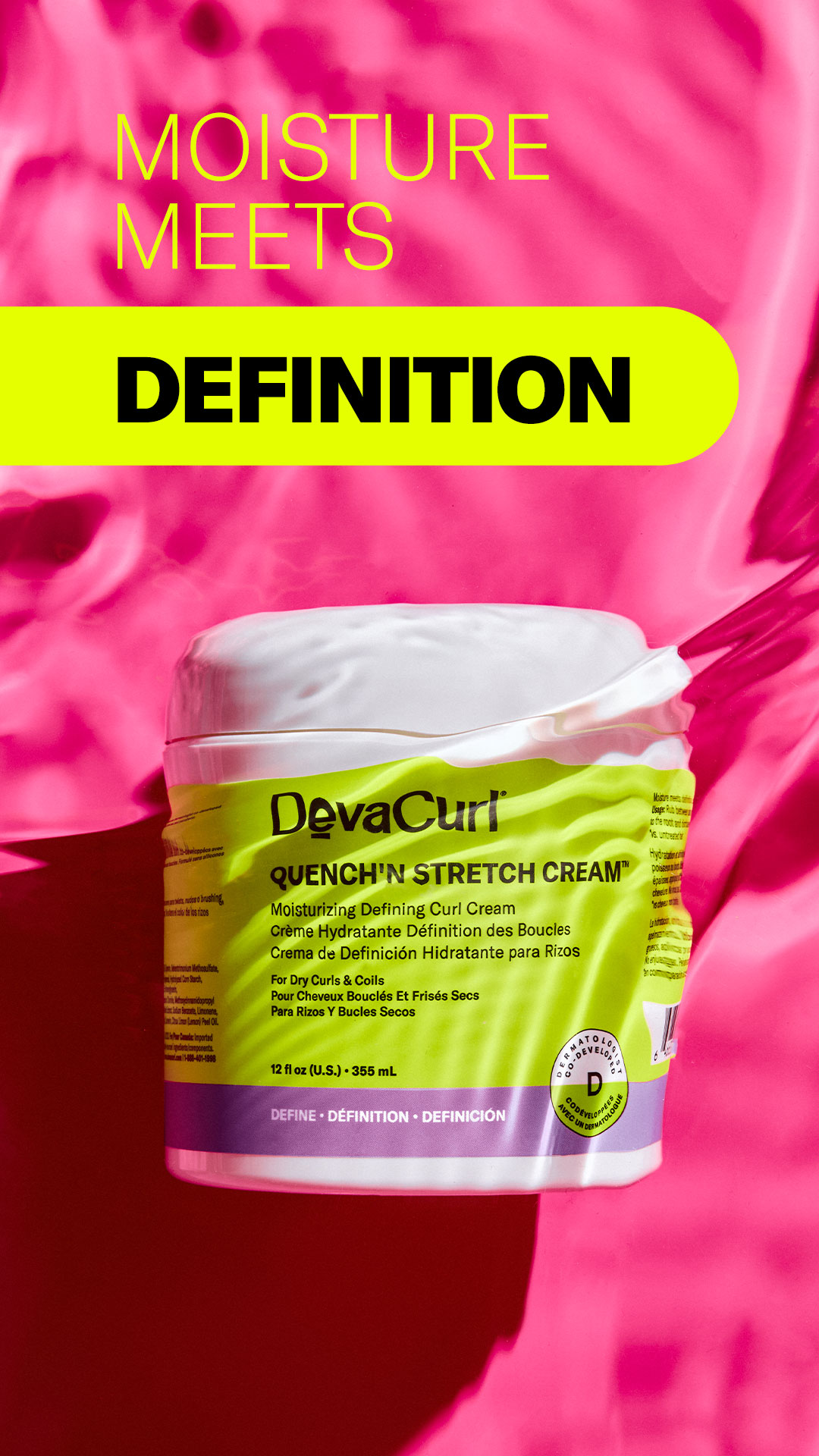 DevaCurl Facebook ad: NEW Quench'N Stretch Cream at Ulta