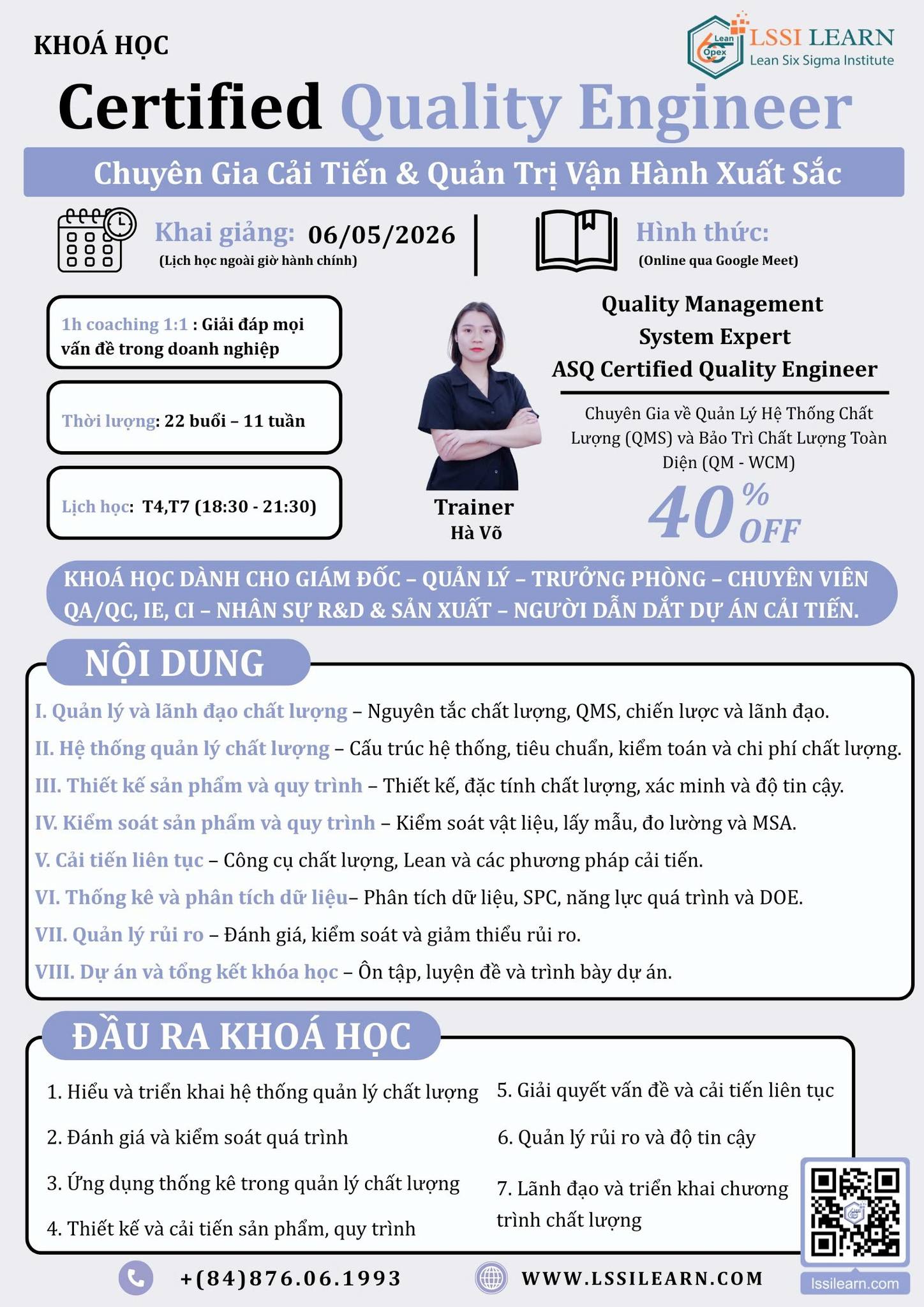 Quản Trị Vận Hành Xuất Sắc - LSSI LEARN Facebook ad: KHÓA HỌC: LEAN SIX SIGMA GREEN BELT