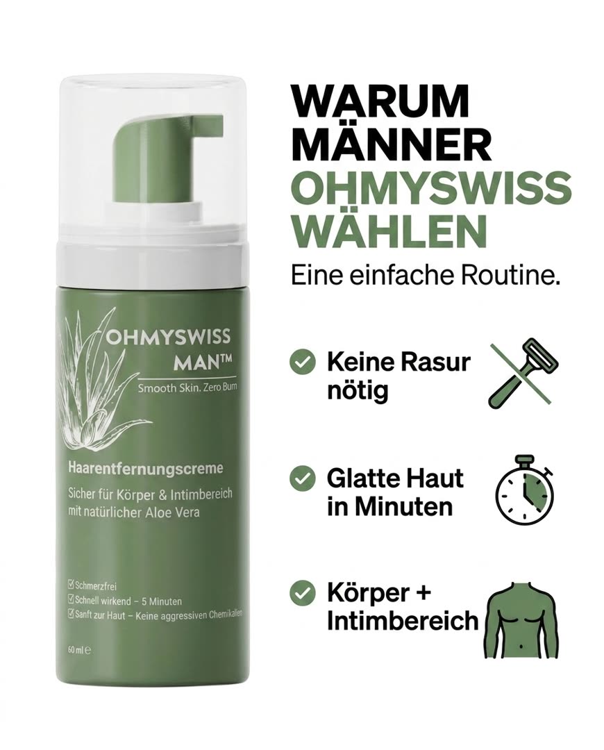 Swiss Mode Facebook ad: Vergessen Sie den Rasierer. Verbessern Sie Ihre Haut…