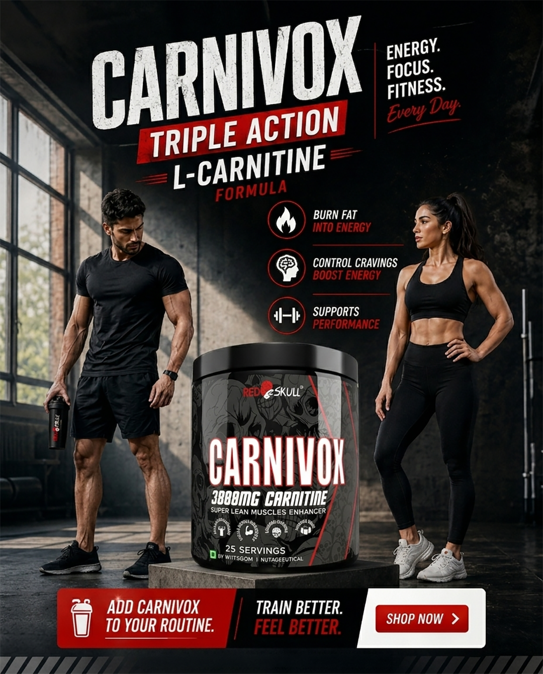 Redskull nutrition Facebook ad