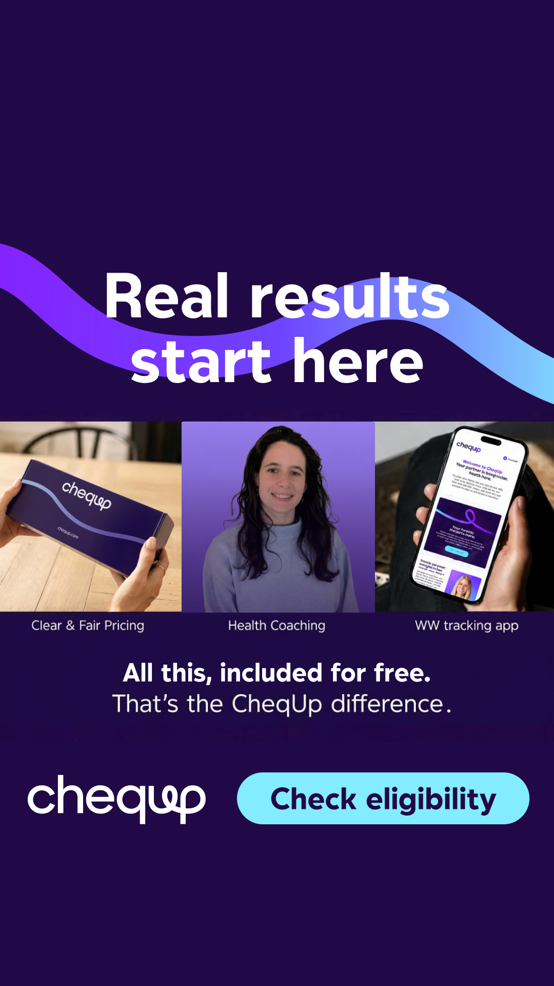 CheqUp Health Facebook ad from Jun 8, 2026